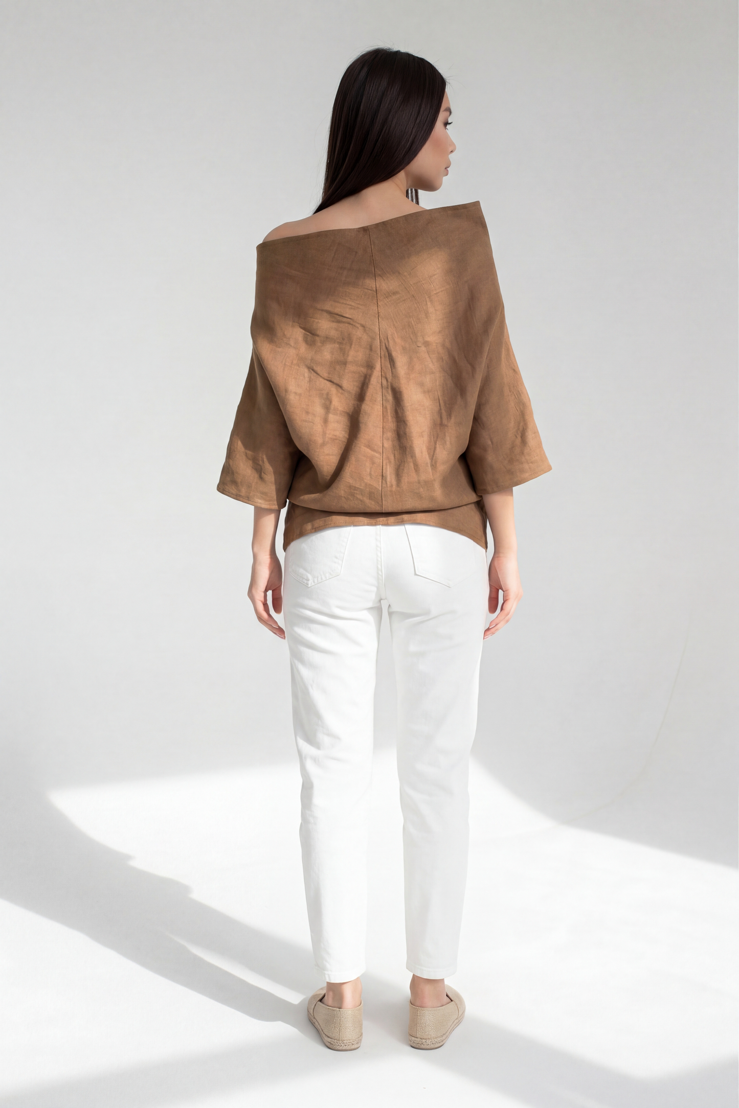 Brown linen tunic