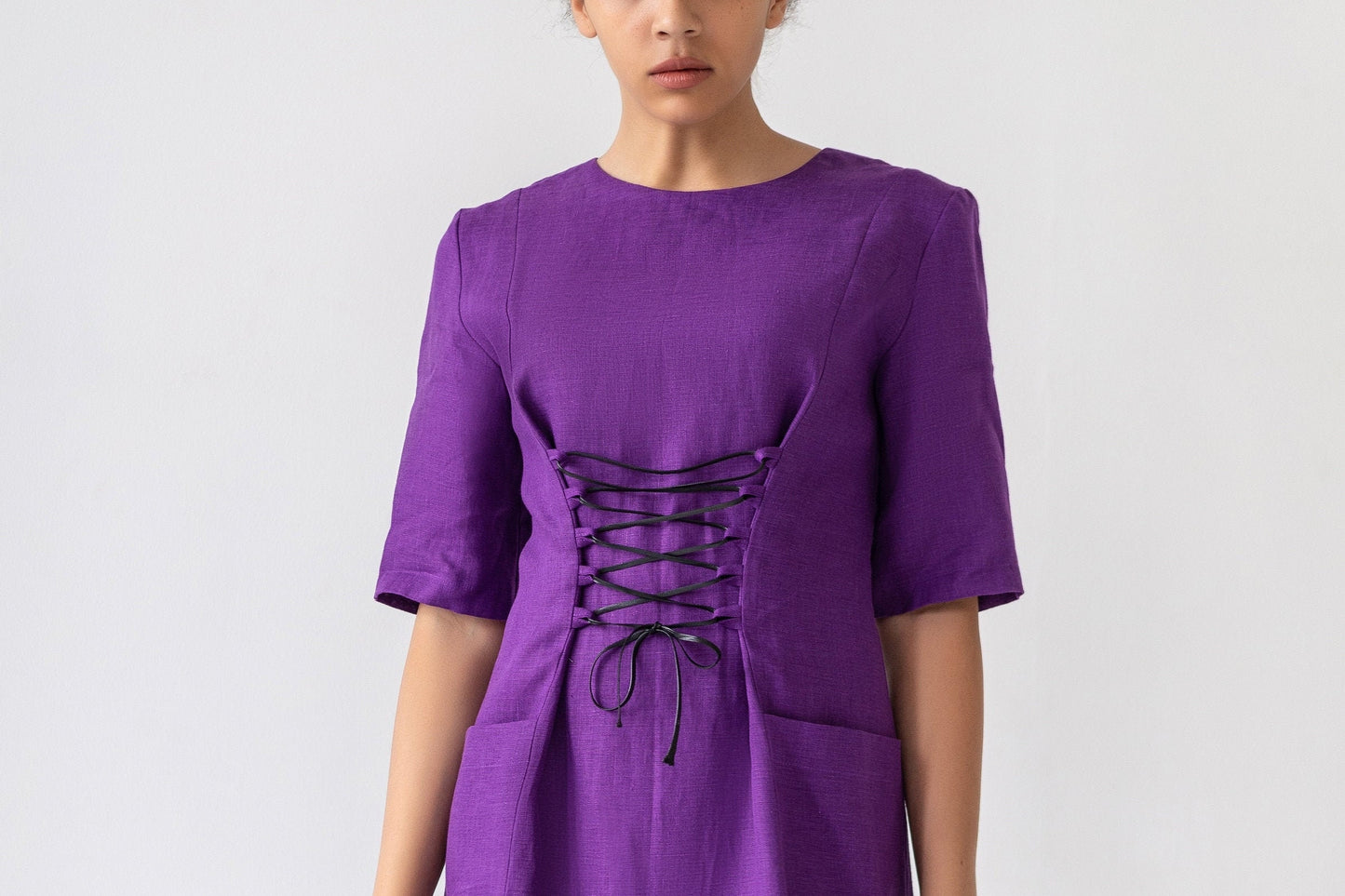 Purple Midi Shift Dress