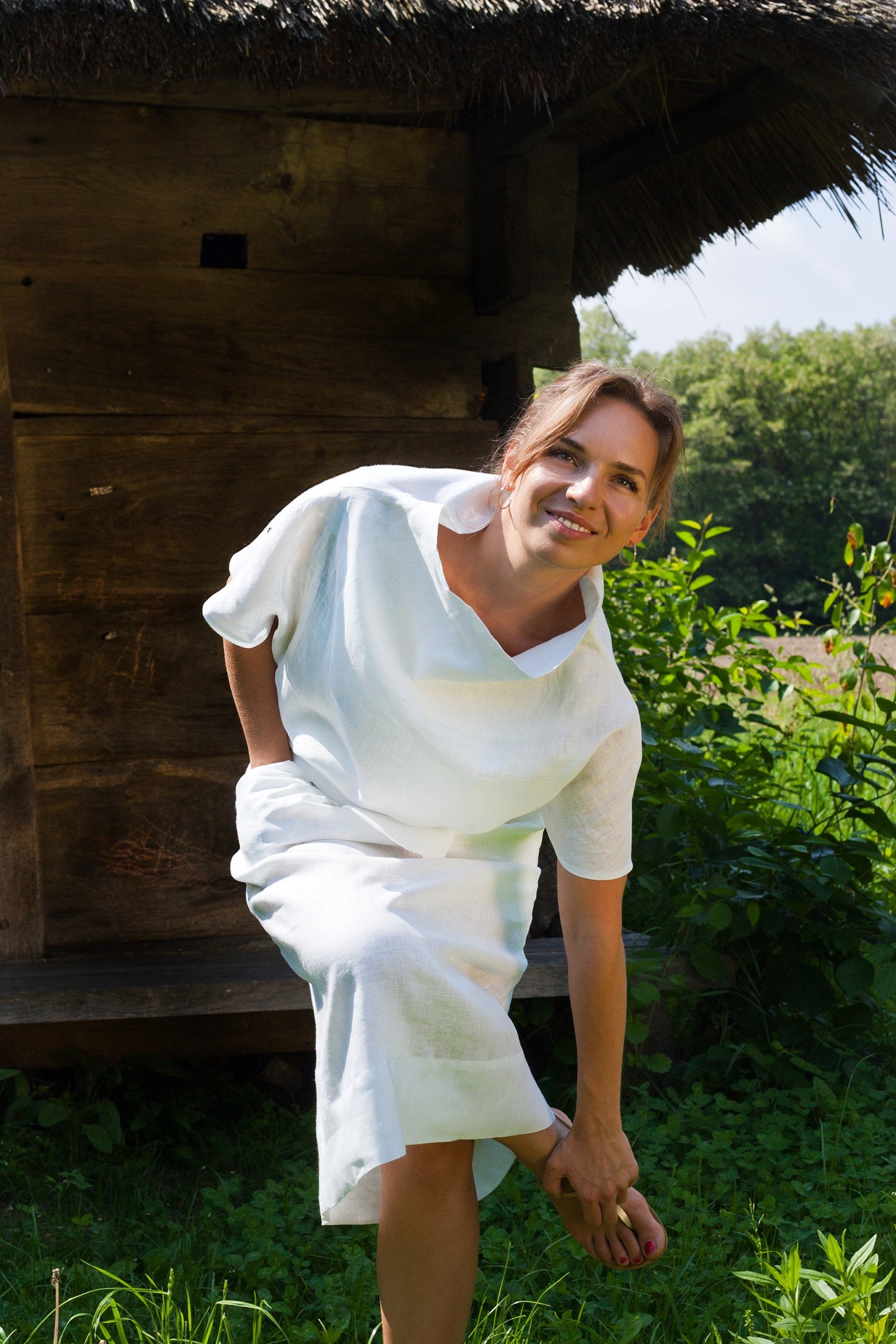 White linen dresses