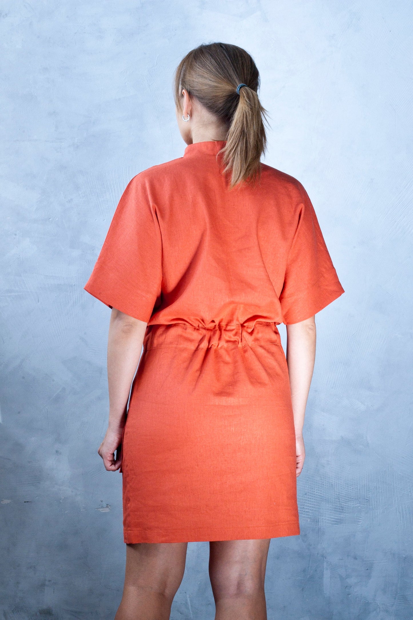 Linen utility dress