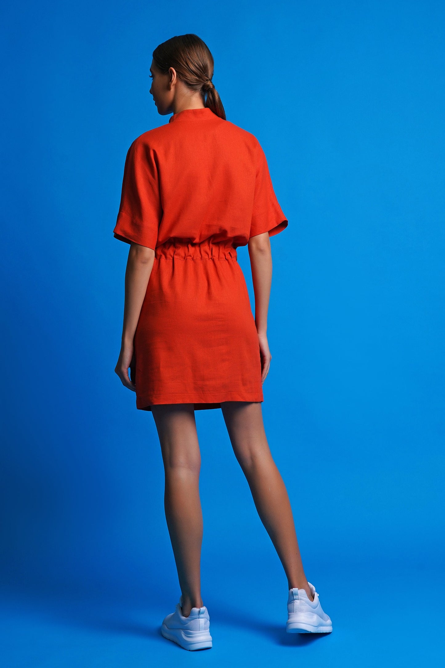 Linen shirt dress