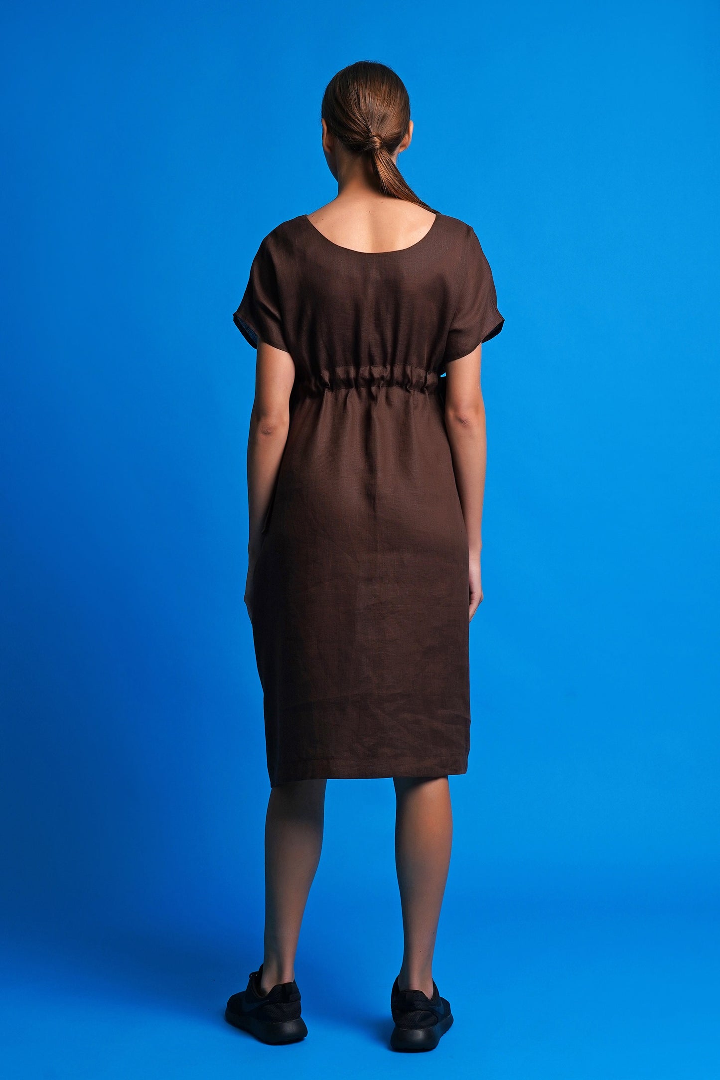 Simple shift linen dress