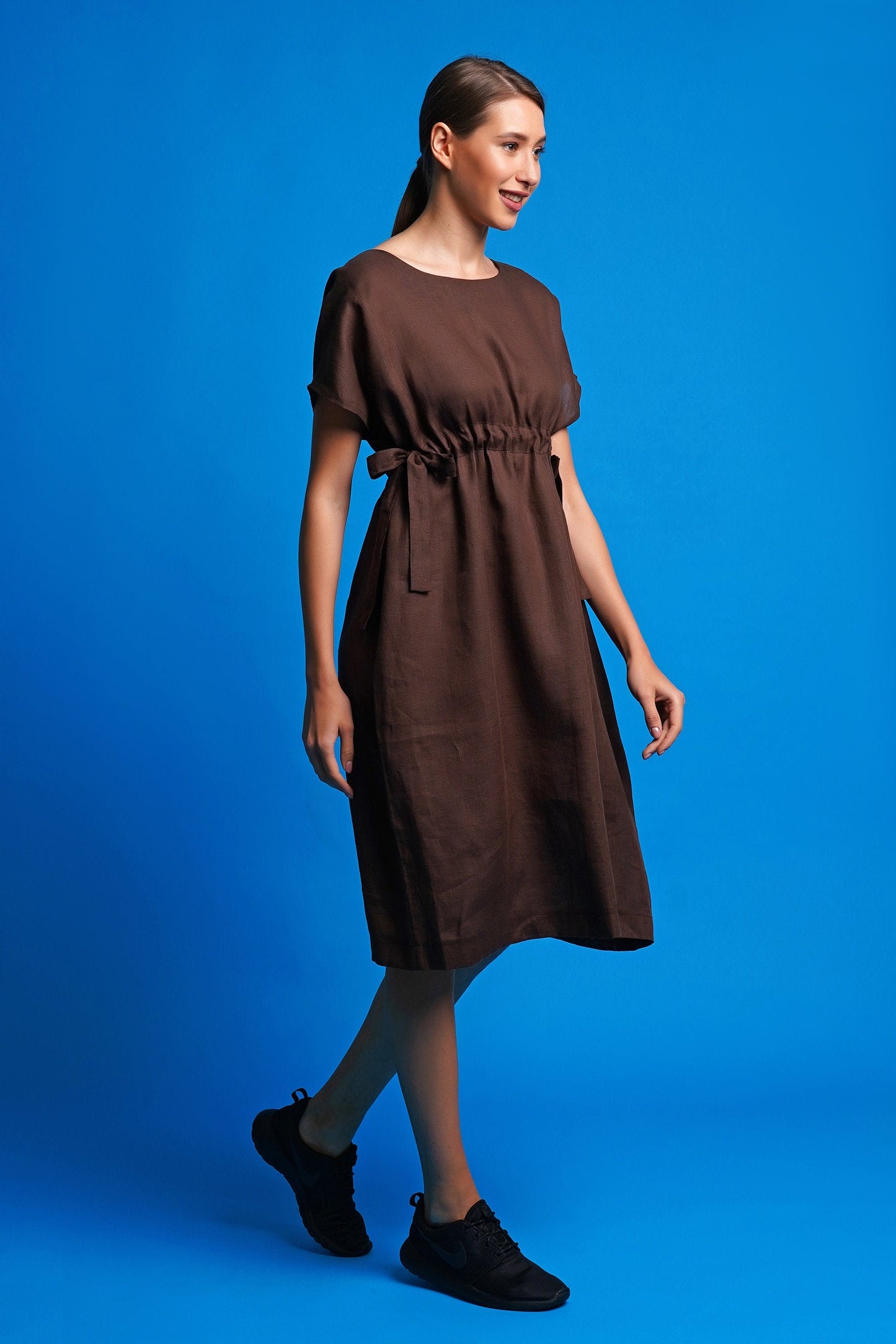 Simple shift linen dress