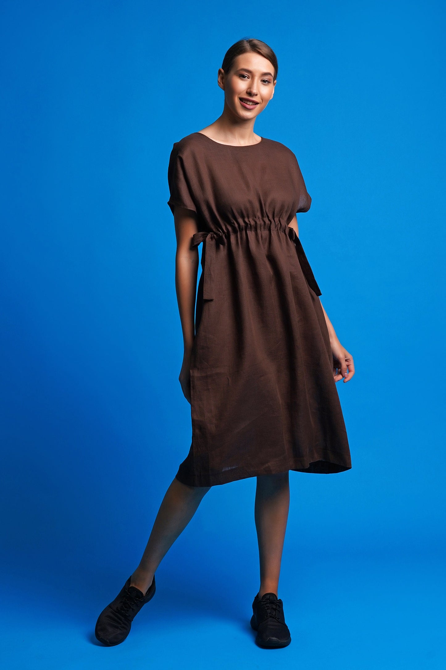 Simple shift linen dress