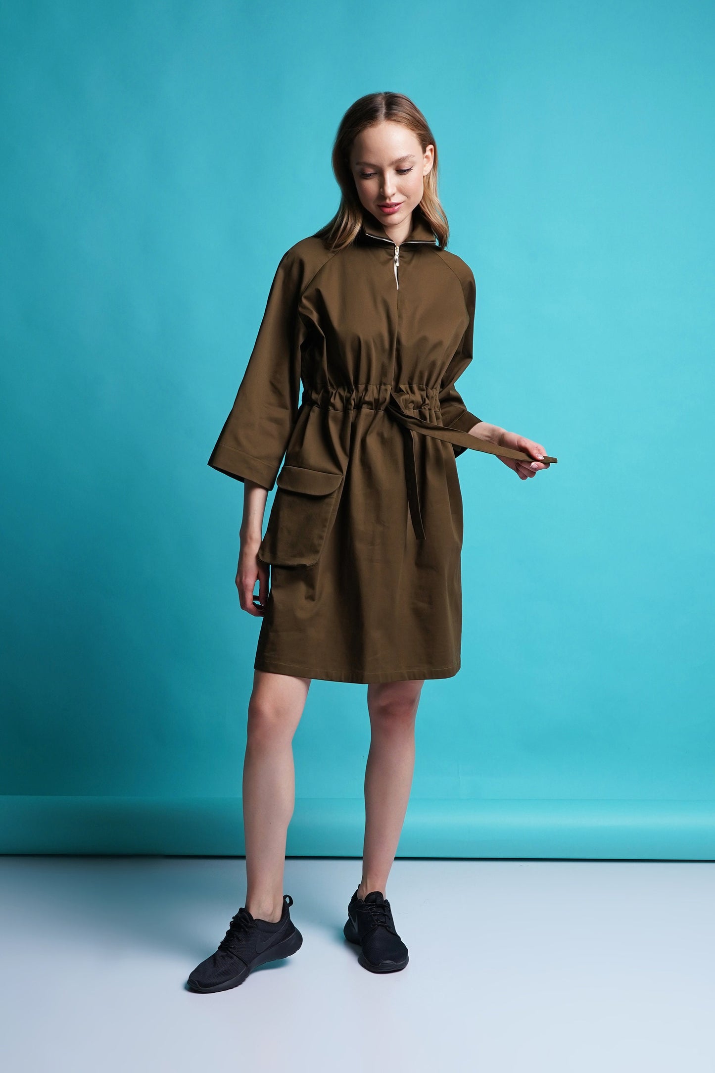 Khaki utility dress