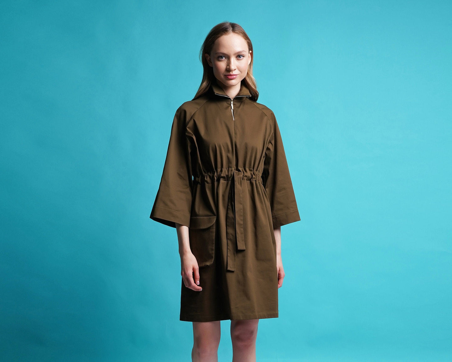 Khaki utility dress