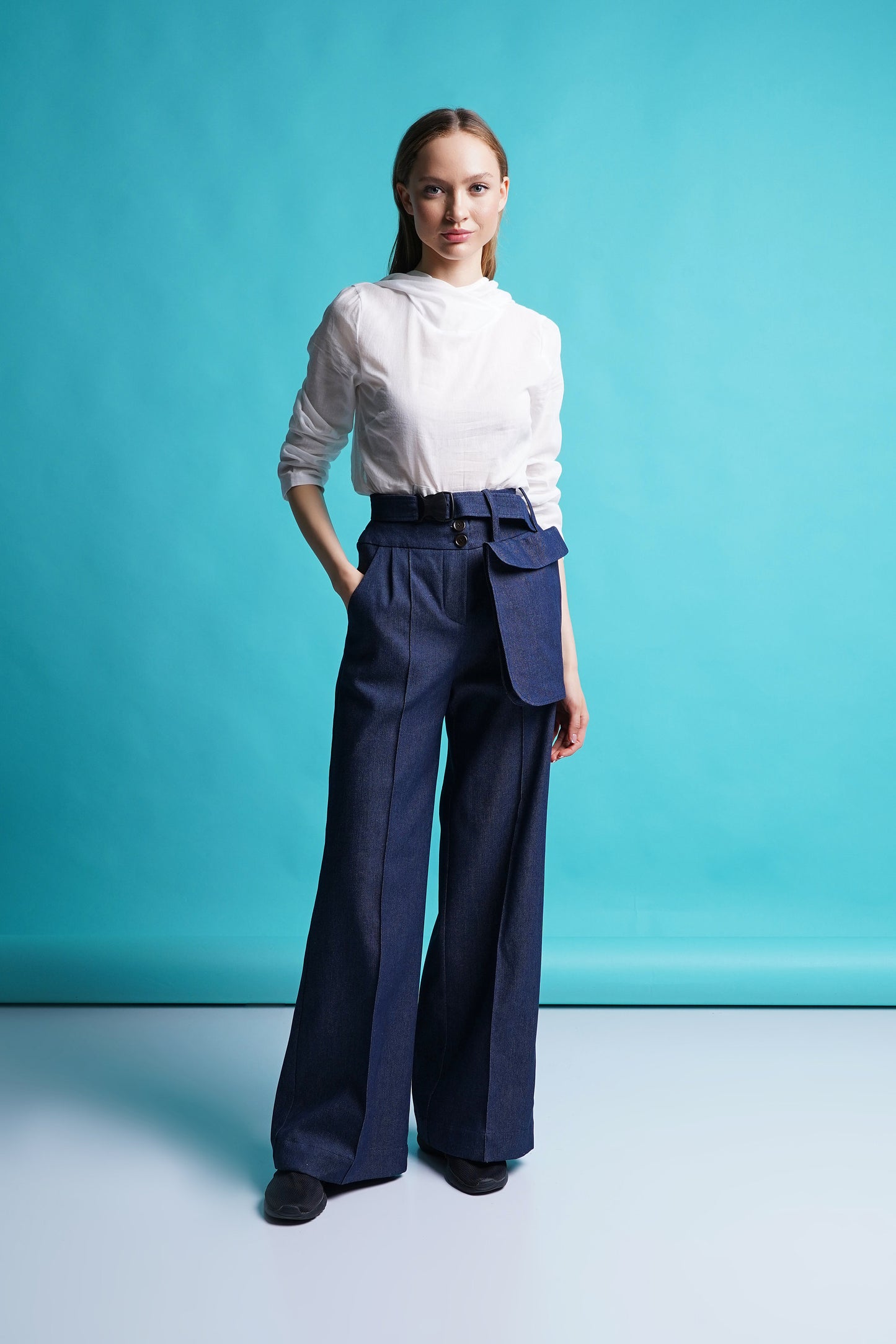 Wide leg palazzo jeans