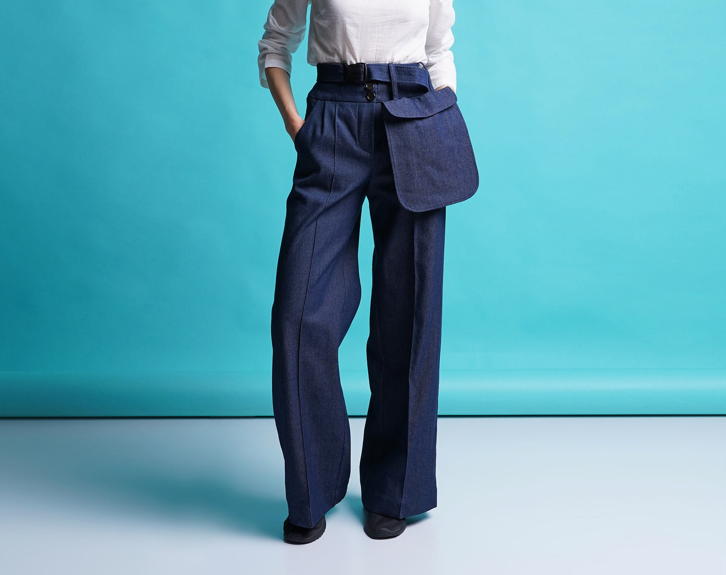 Wide leg palazzo jeans