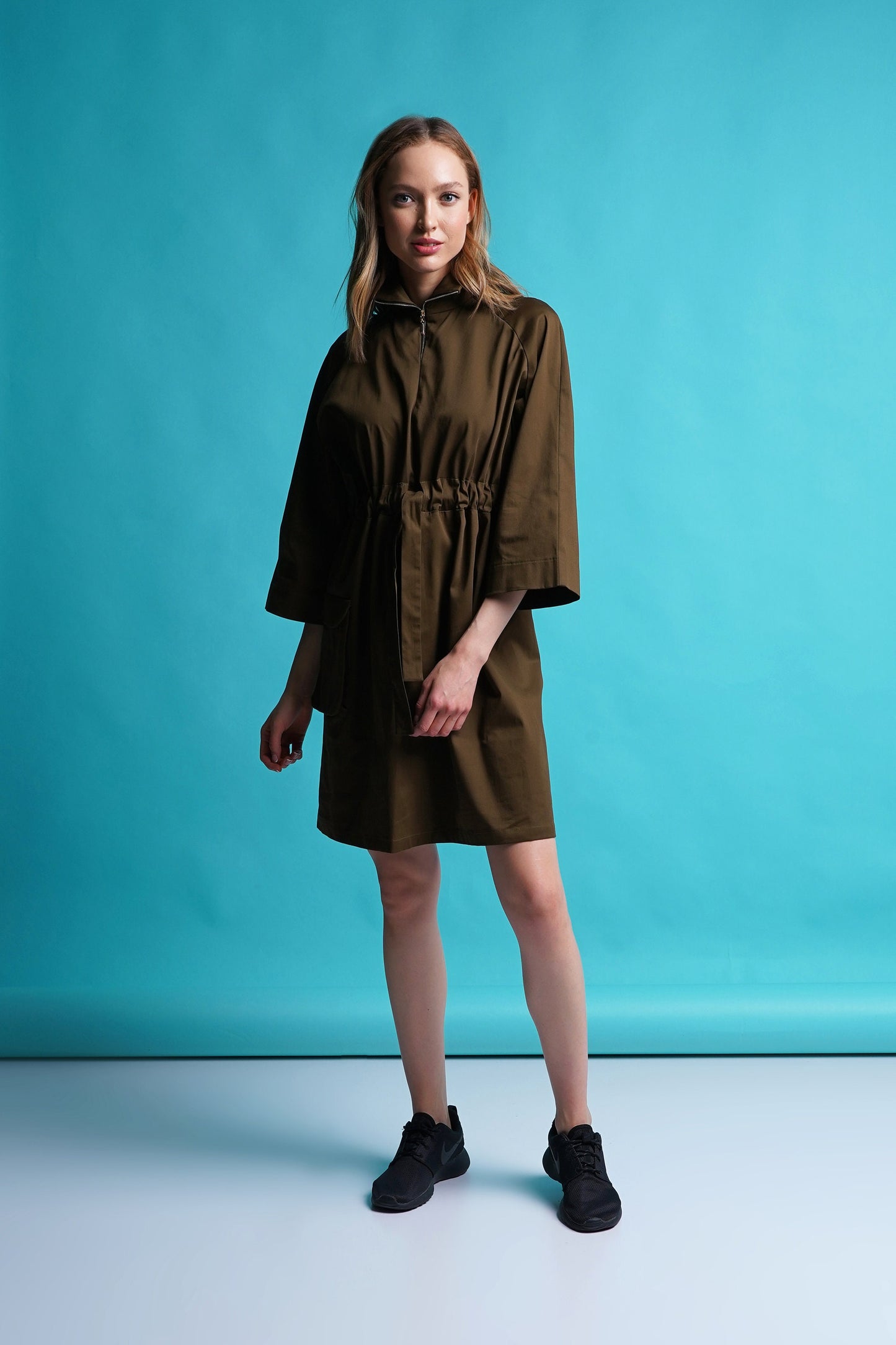 Khaki utility dress