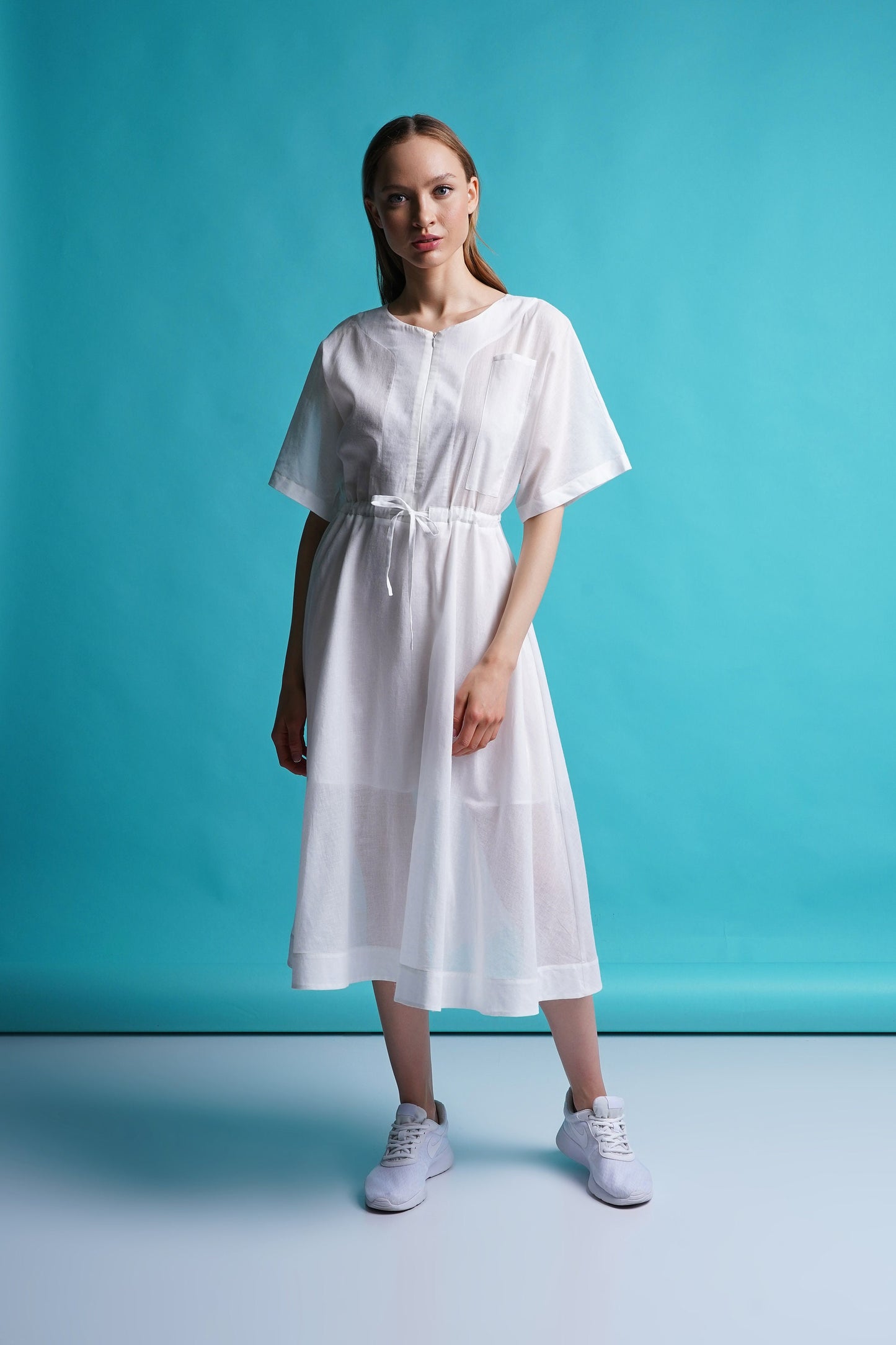 White beach dress