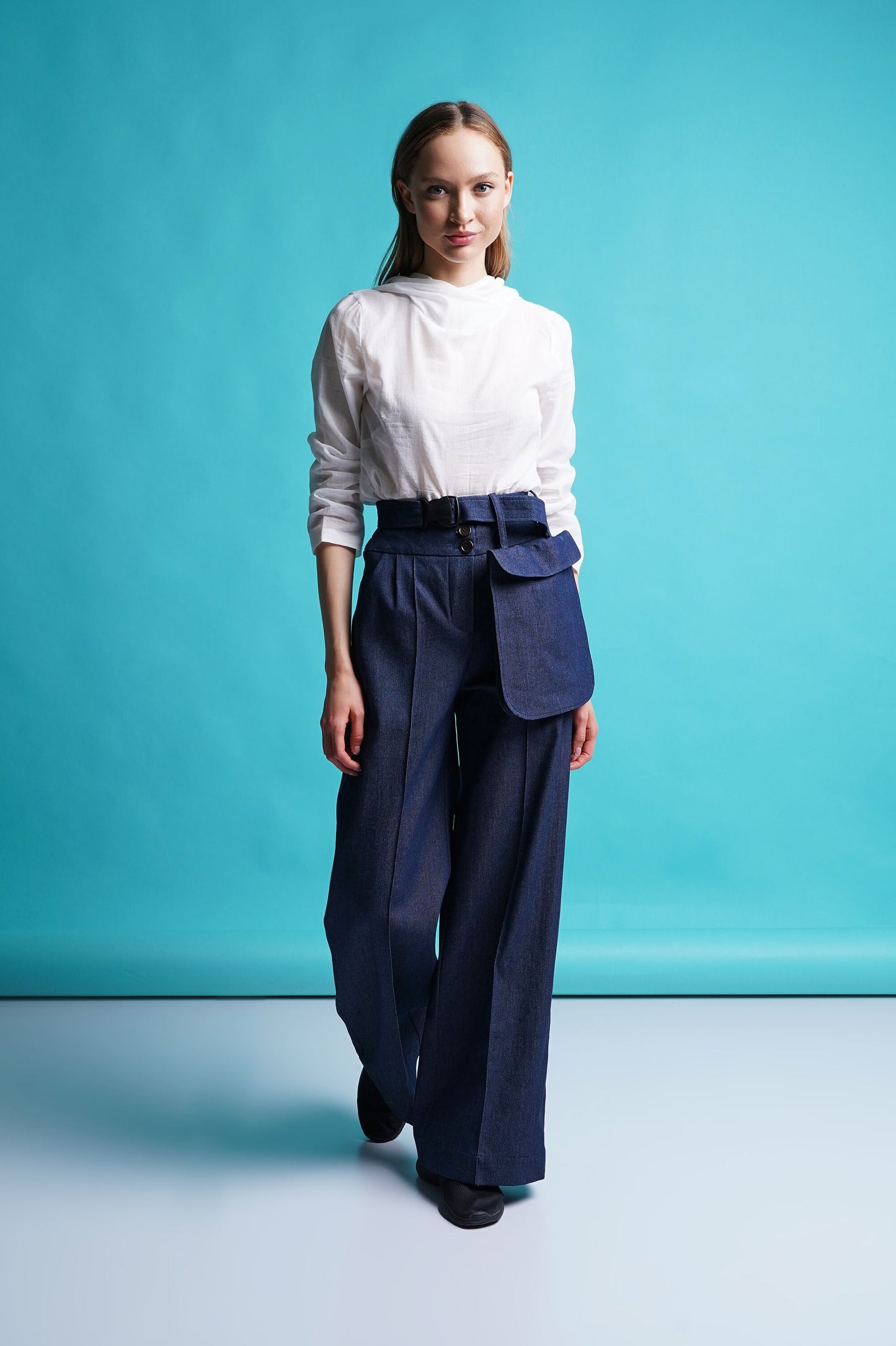 Wide leg palazzo jeans