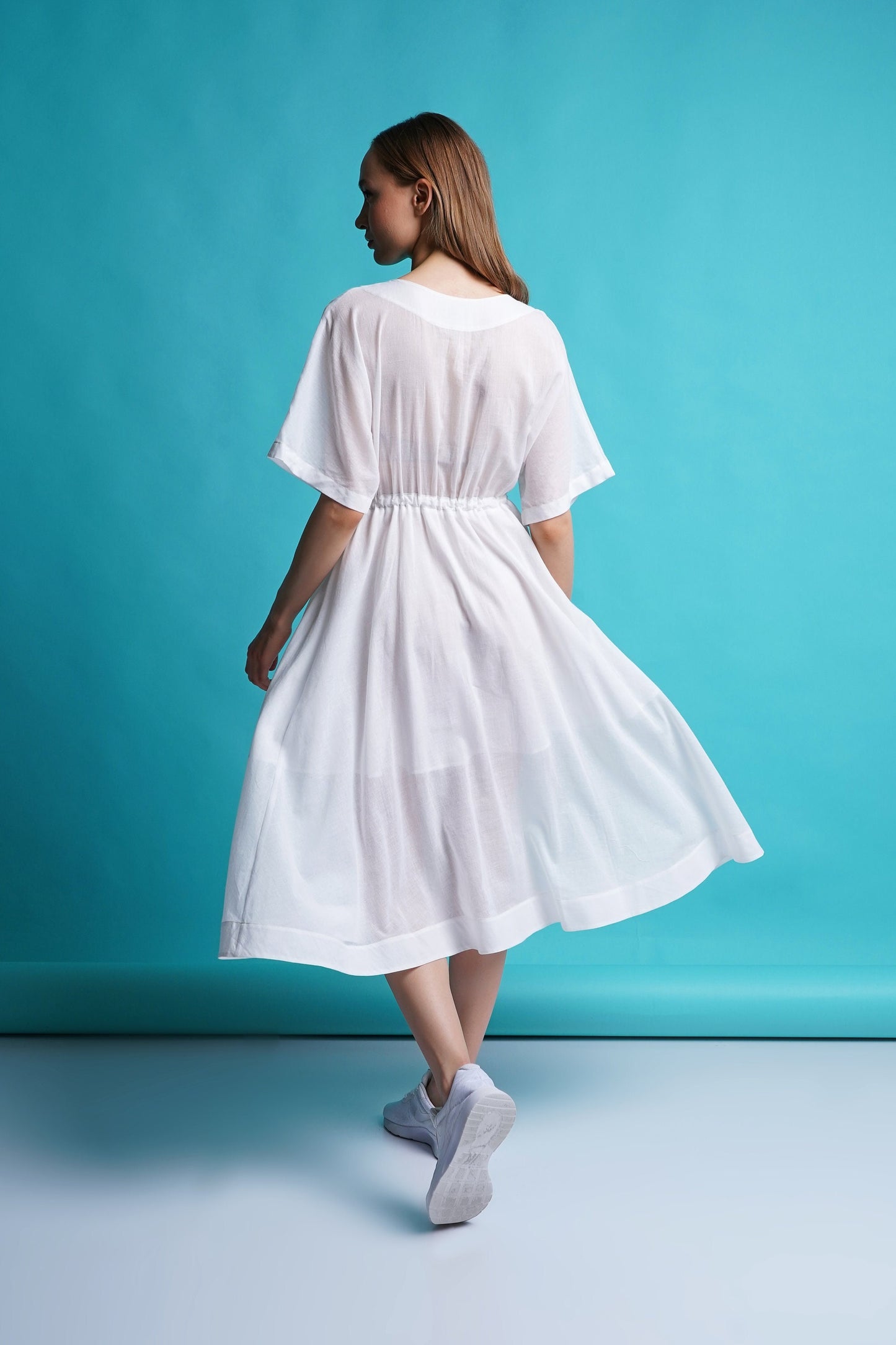 White beach dress