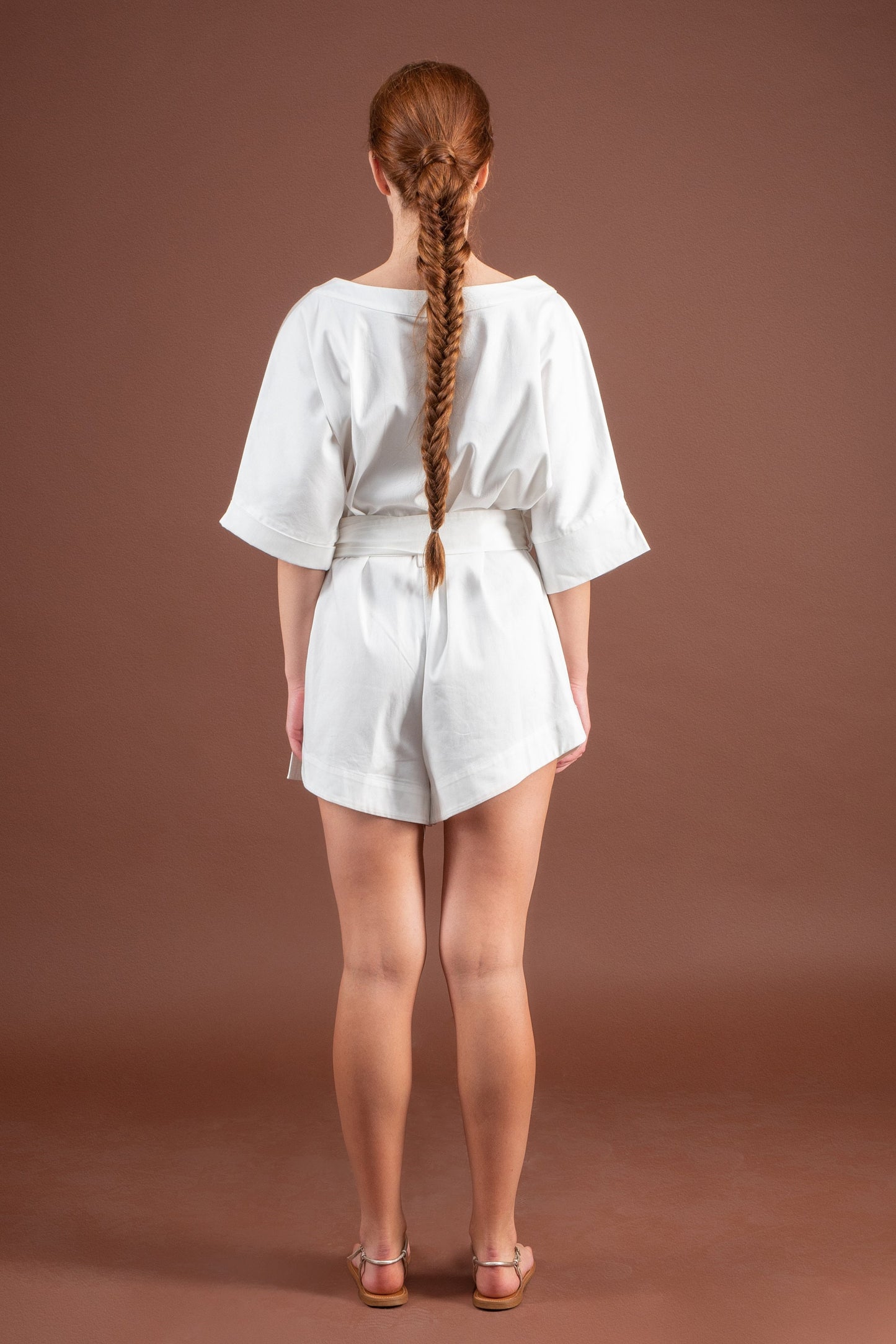 White сotton jumpsuit