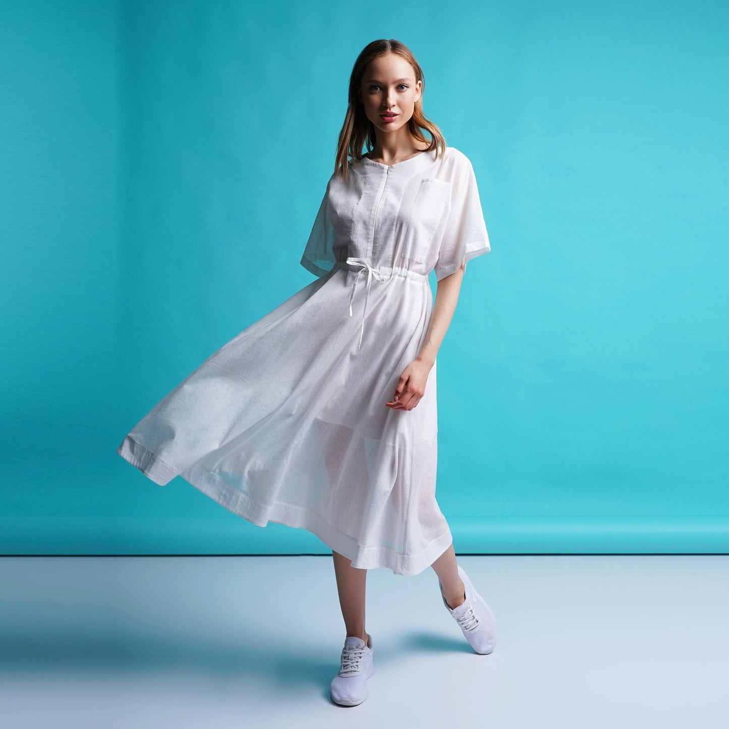 White beach dress