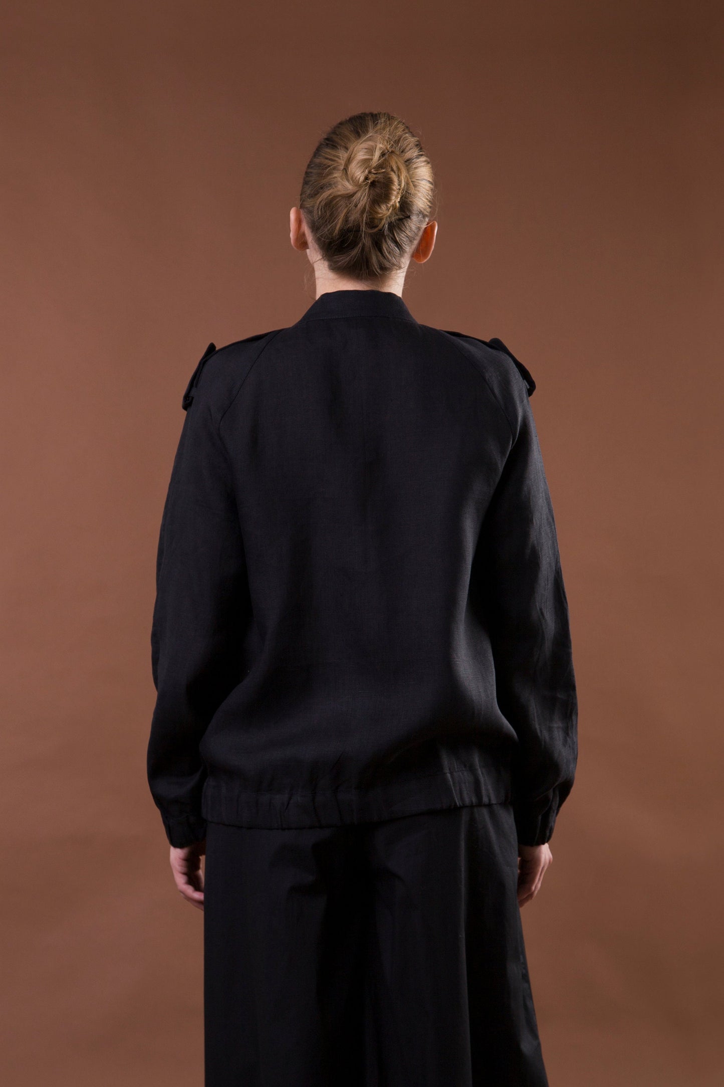 Linen bomber jacket