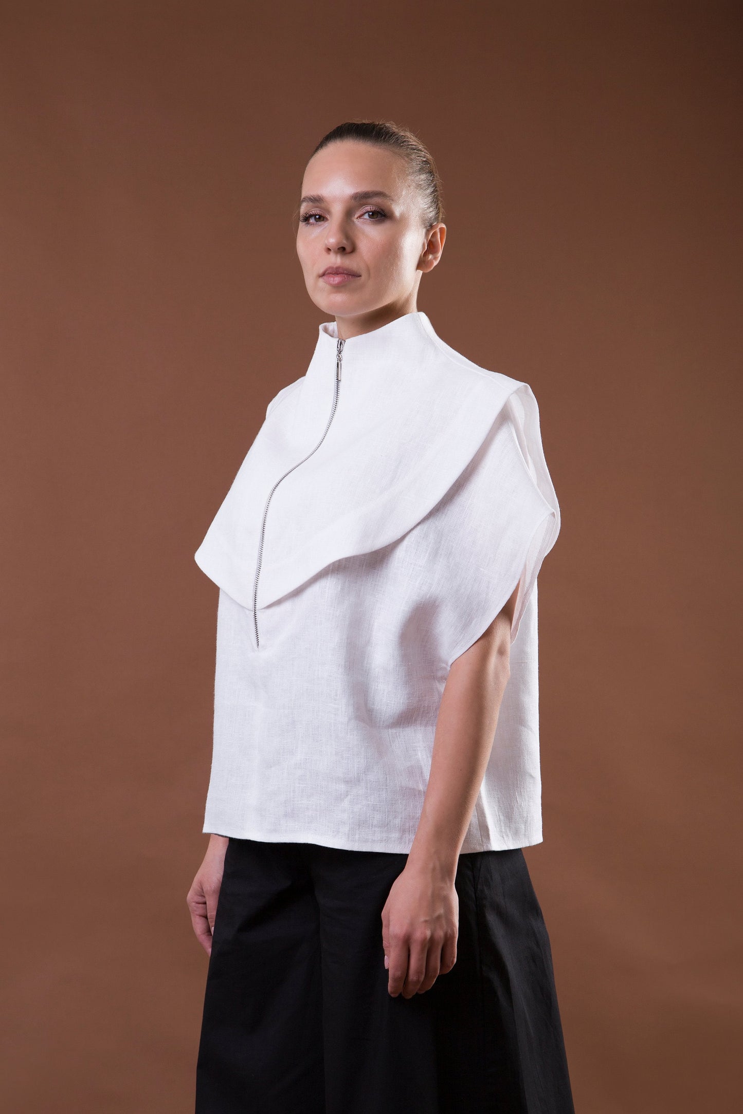 White avant garde shirt