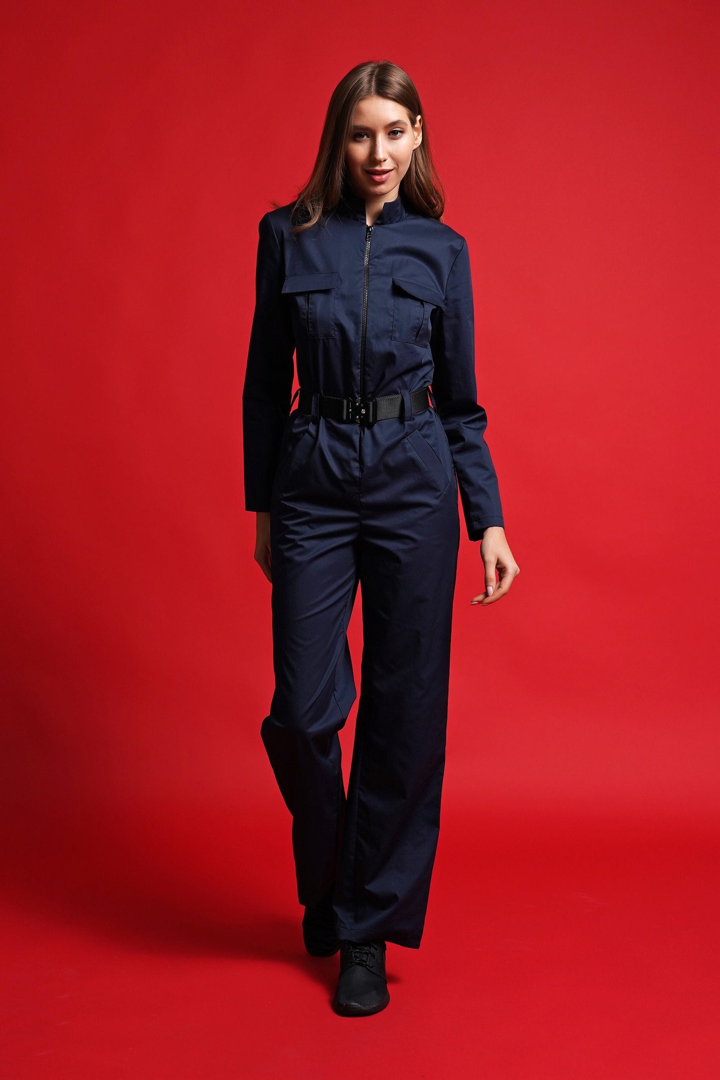 Navy blue jumpsuit