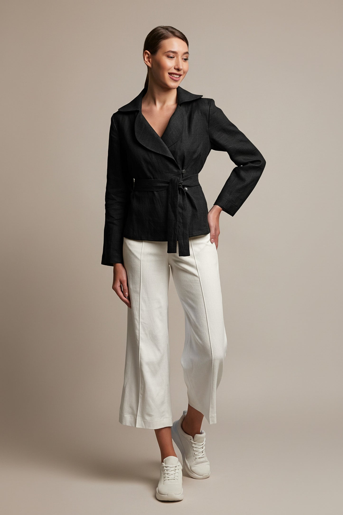 Black linen jacket