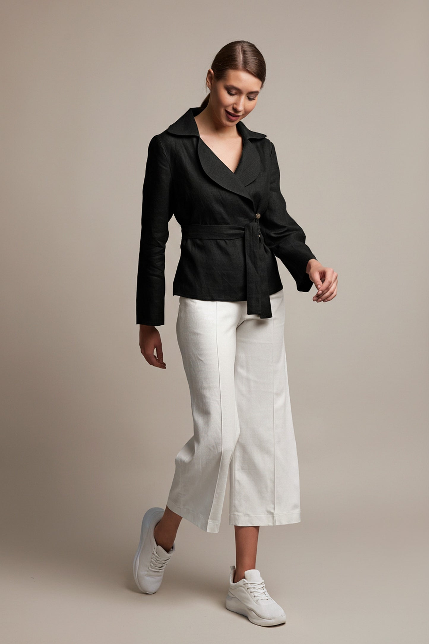Black linen jacket