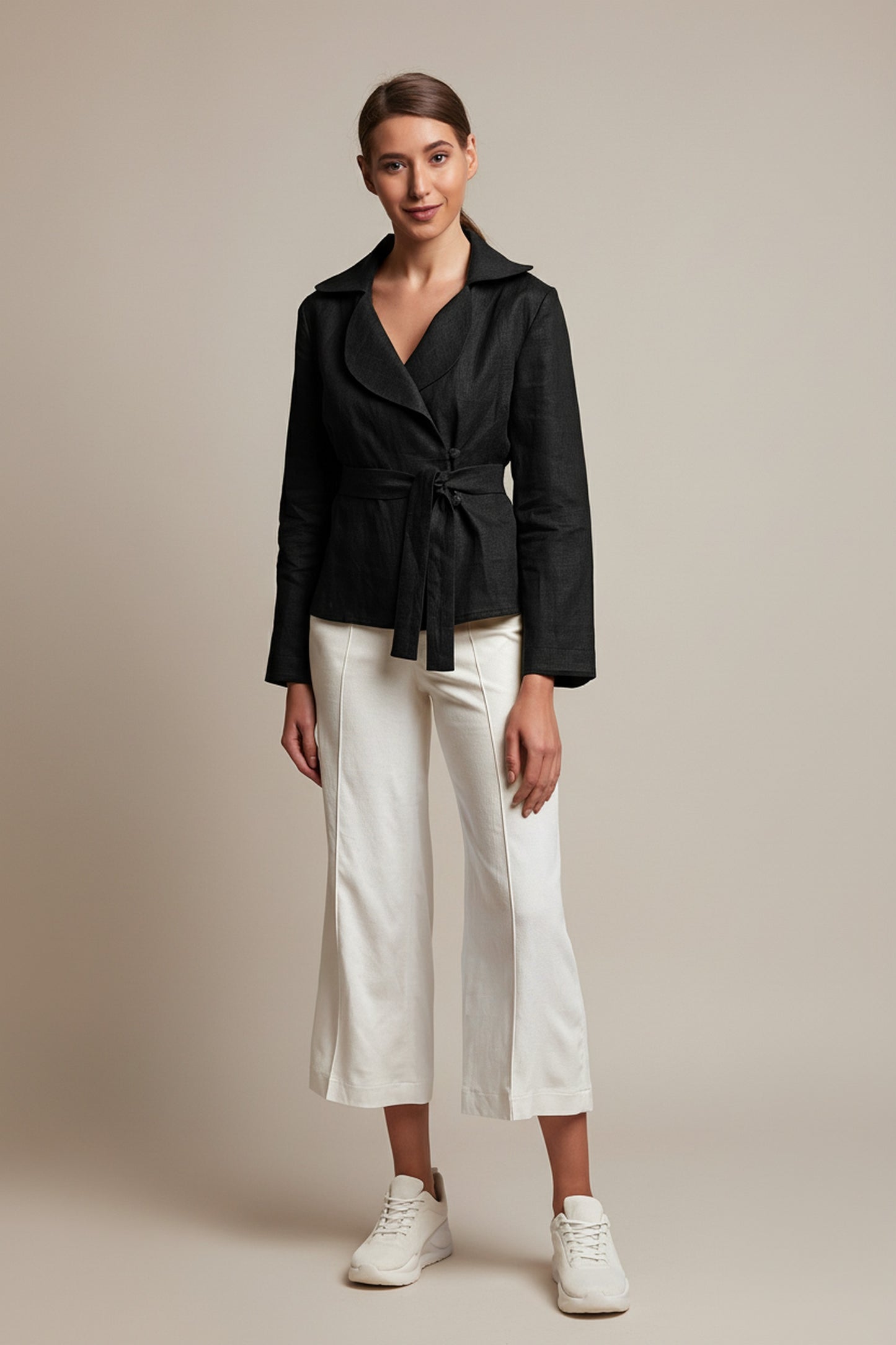 Black linen jacket