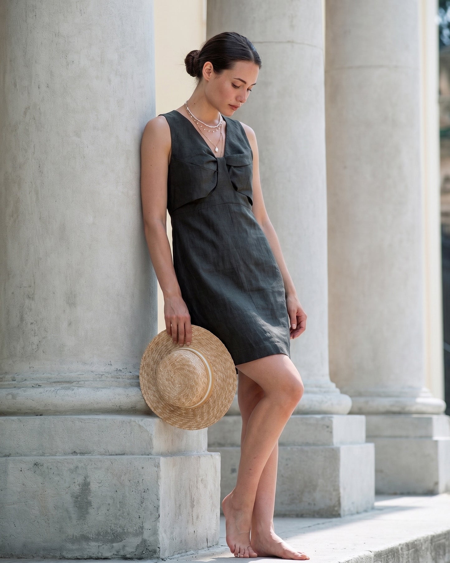 Black Linen Dress