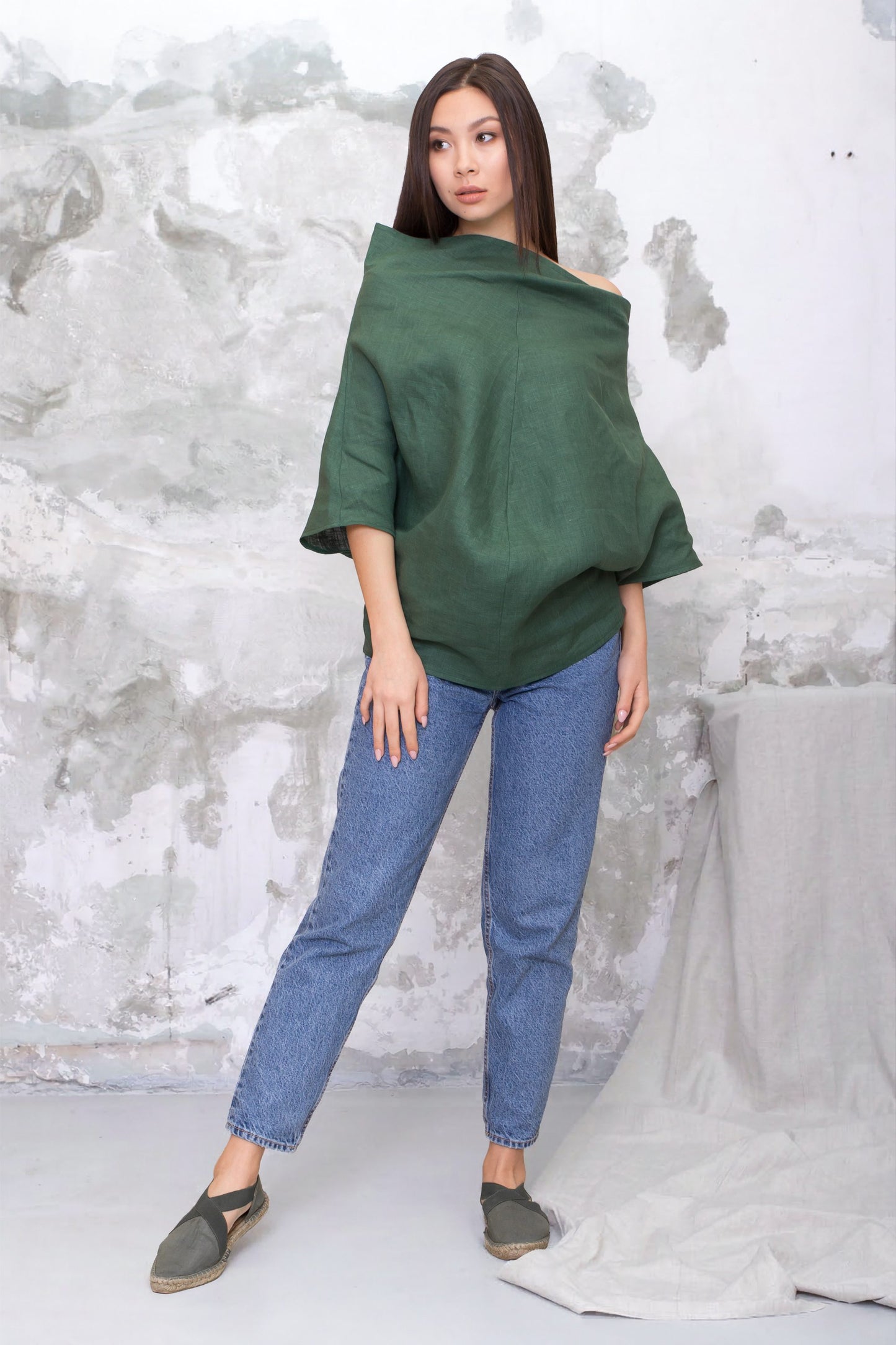 Linen tunic top