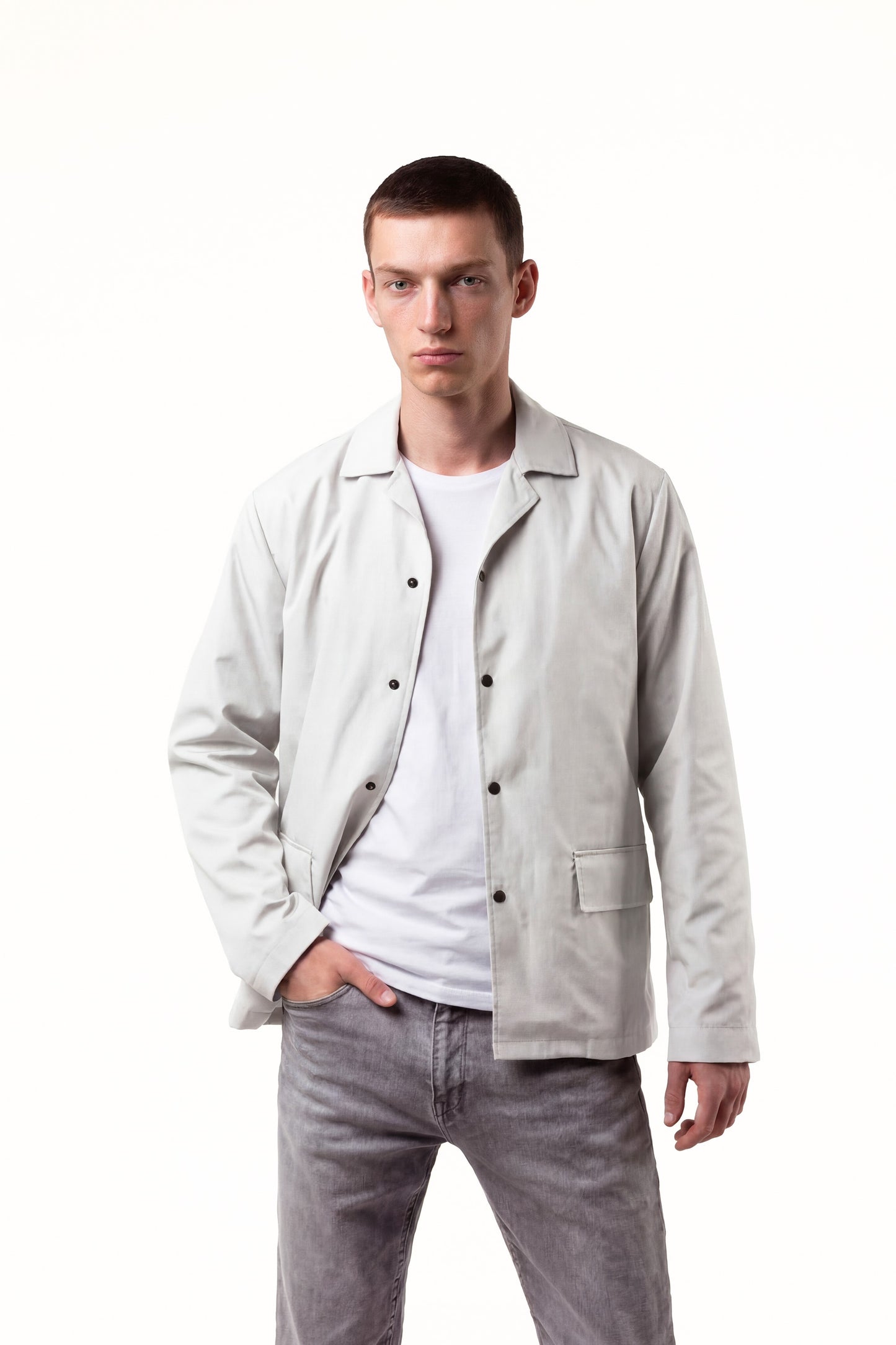 White Cotton Raincoat