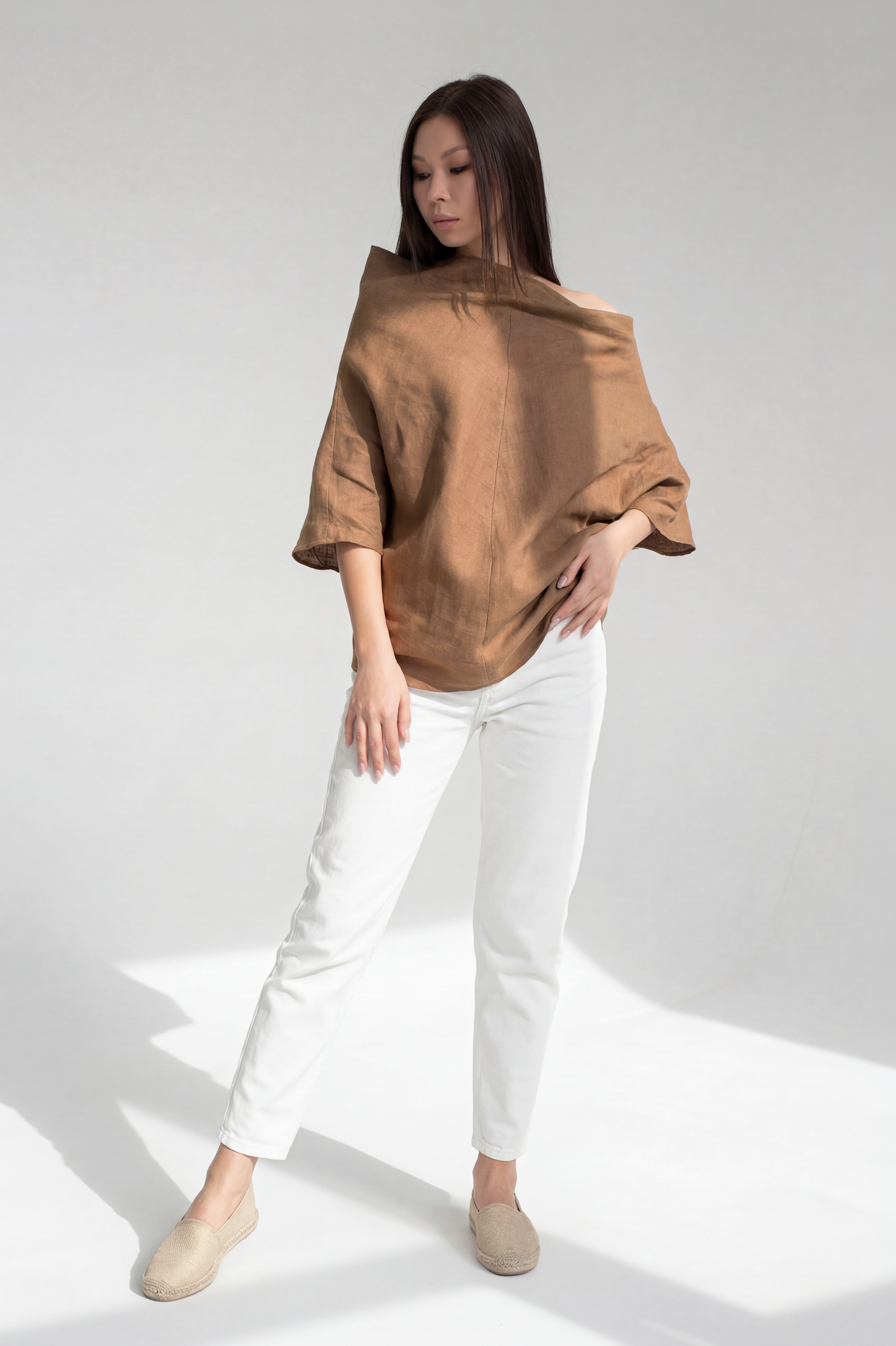 Brown linen tunic