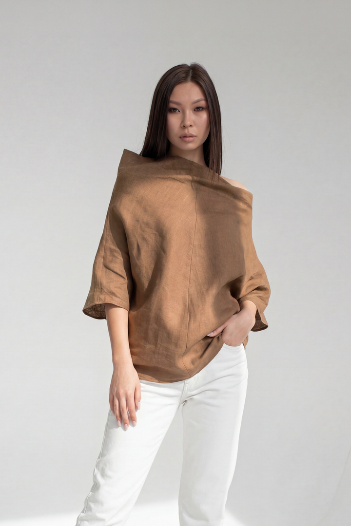 Brown linen tunic