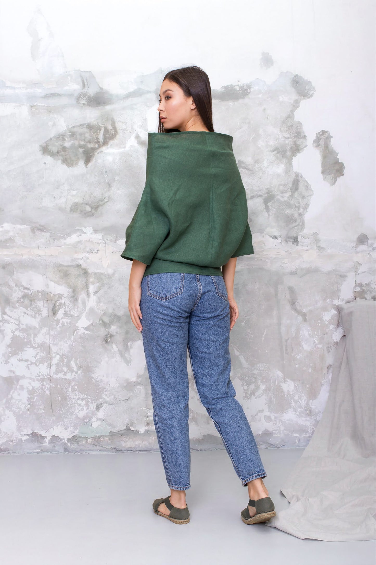 Linen tunic top