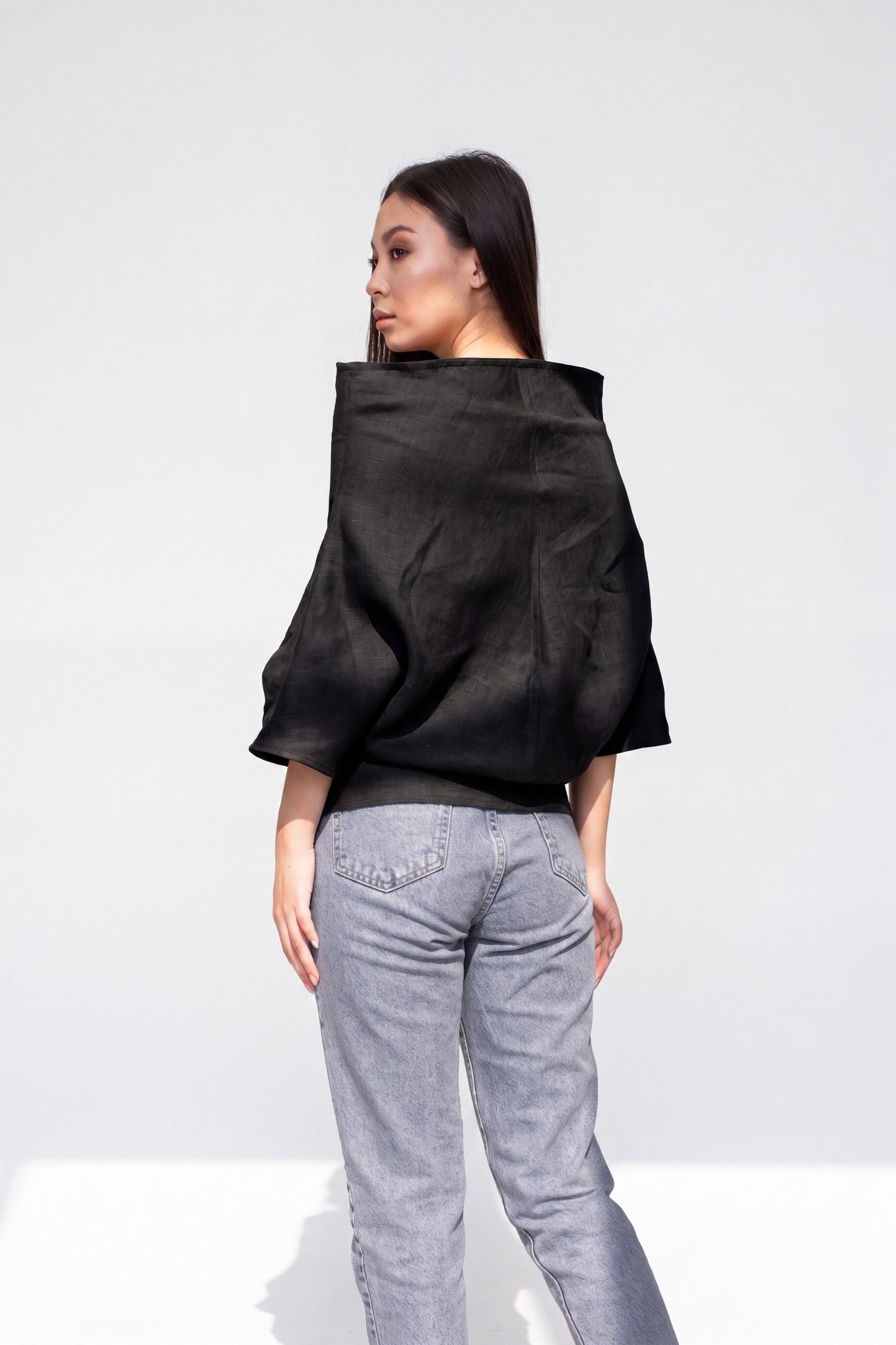 Black linen tunic