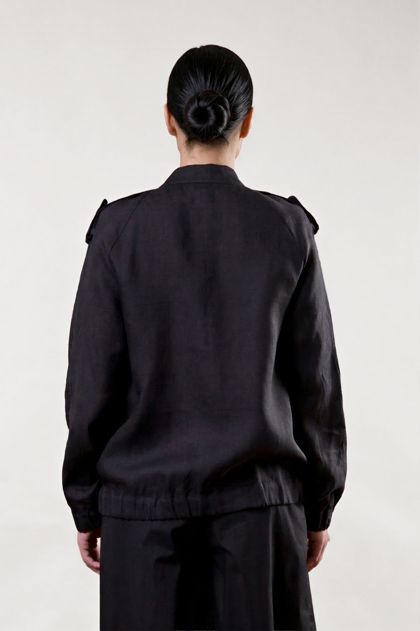 Linen bomber jacket