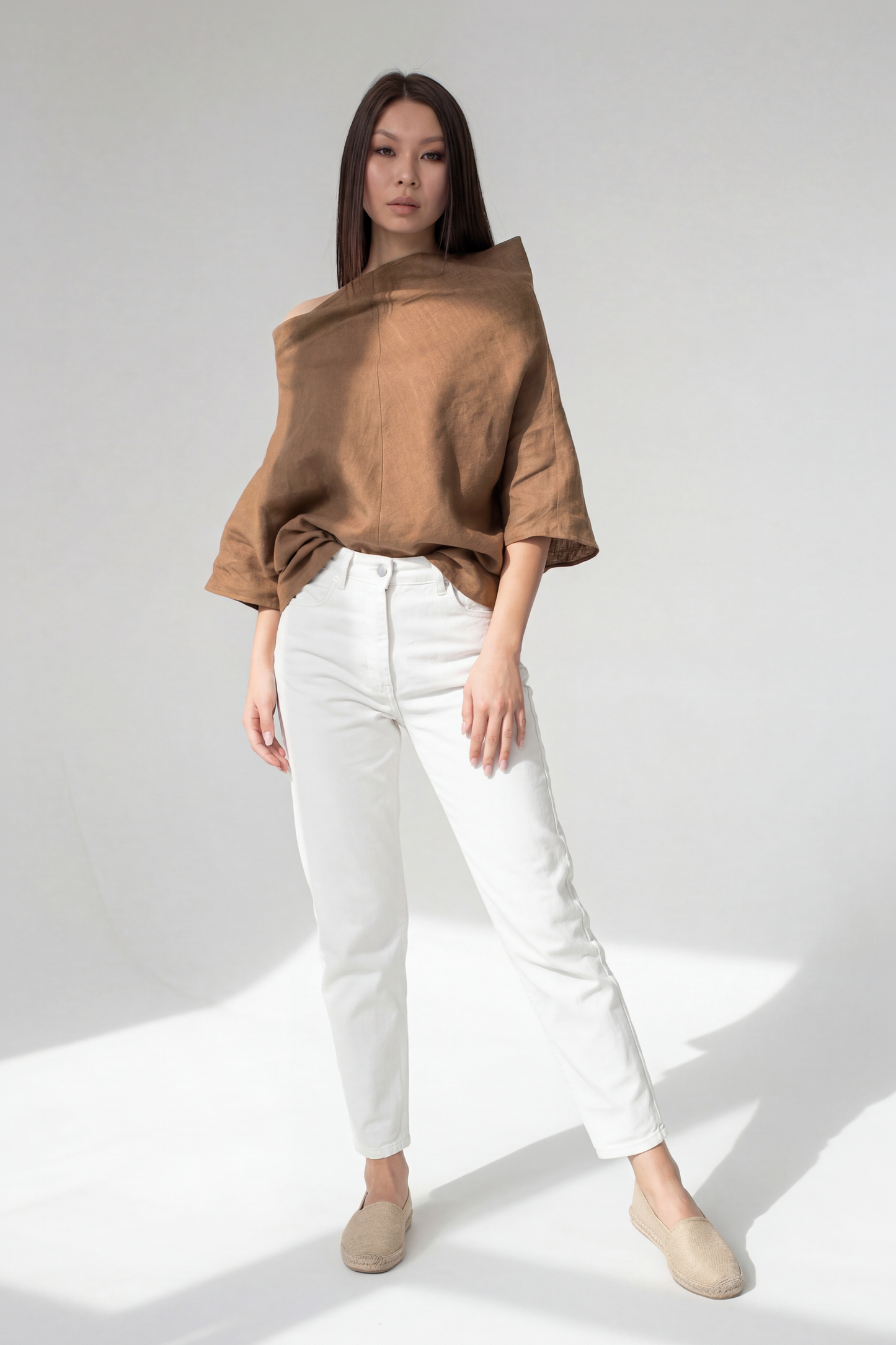Brown linen tunic