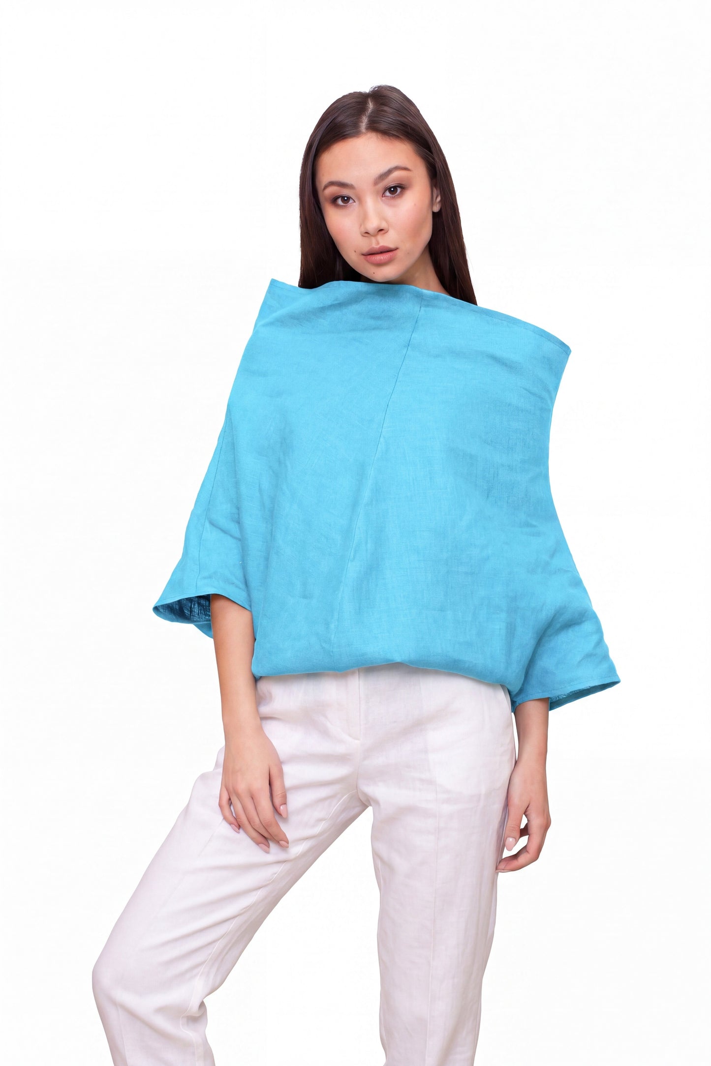 Blue linen tunic