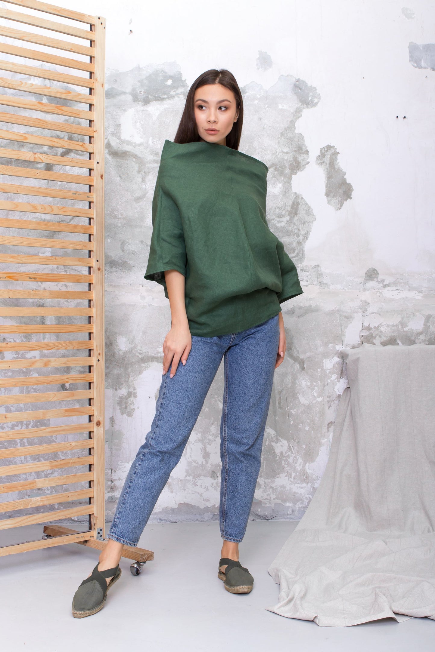 Linen tunic top