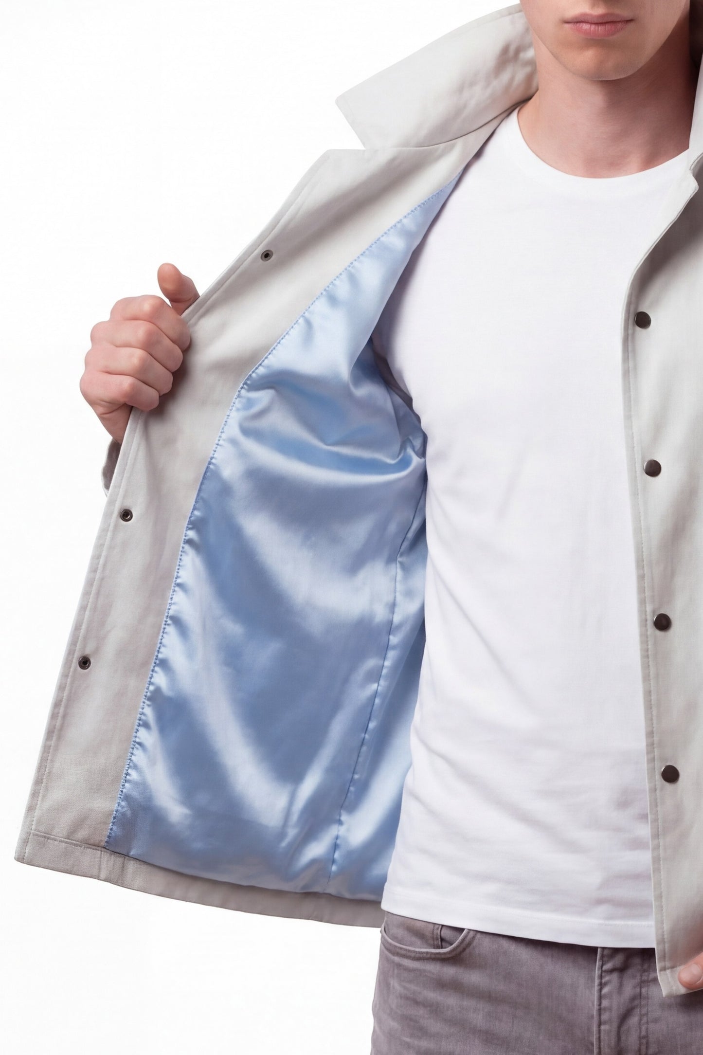 White Cotton Raincoat