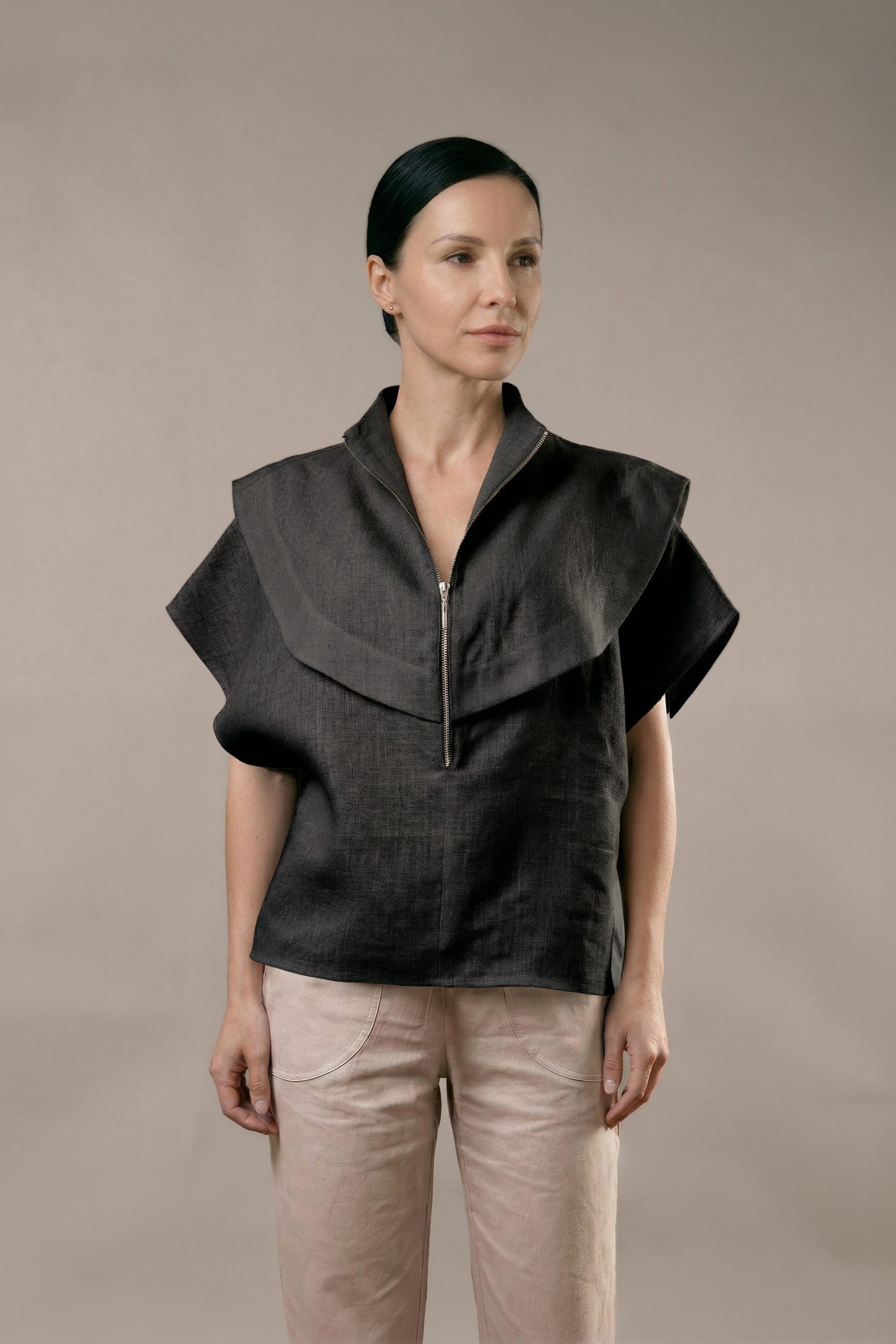 Black avant garde shirt