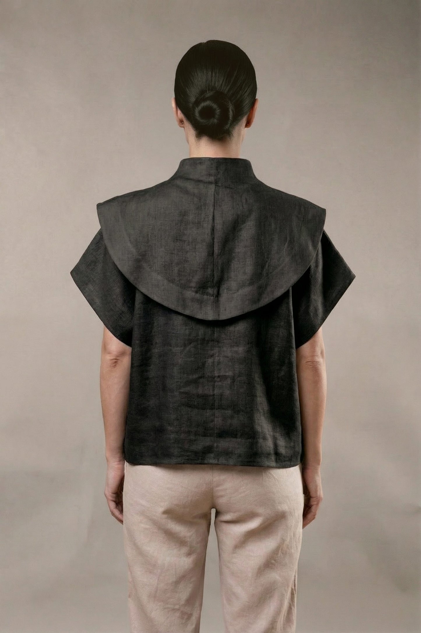 Black avant garde shirt