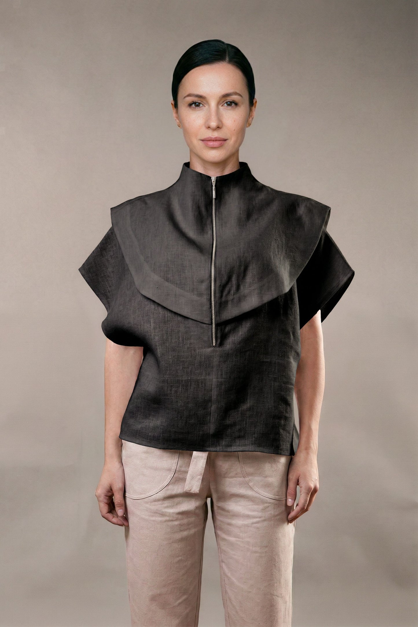 Black avant garde shirt