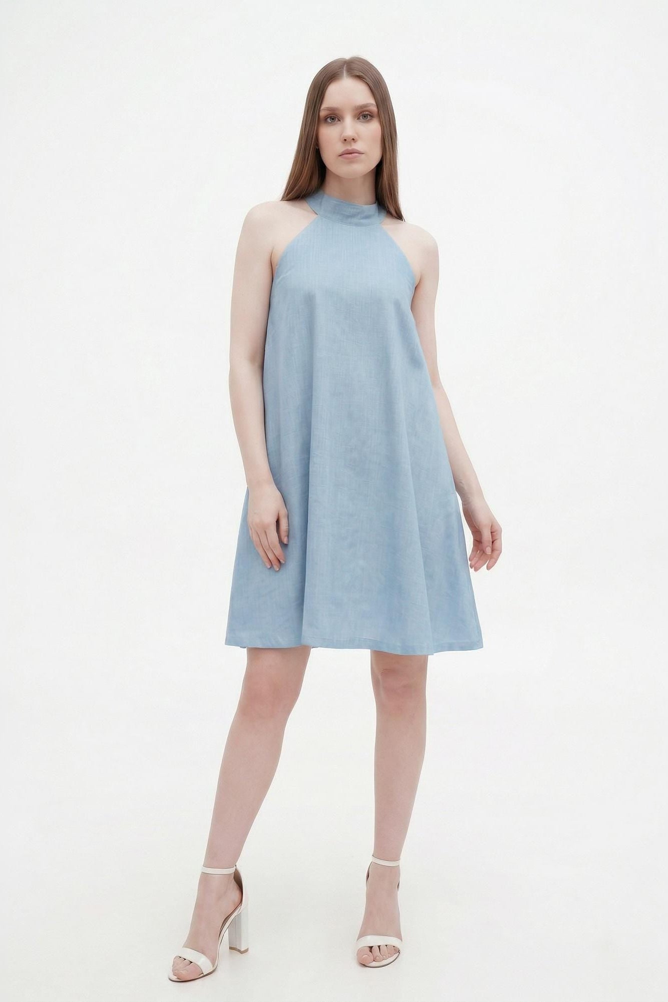 blue women sundress