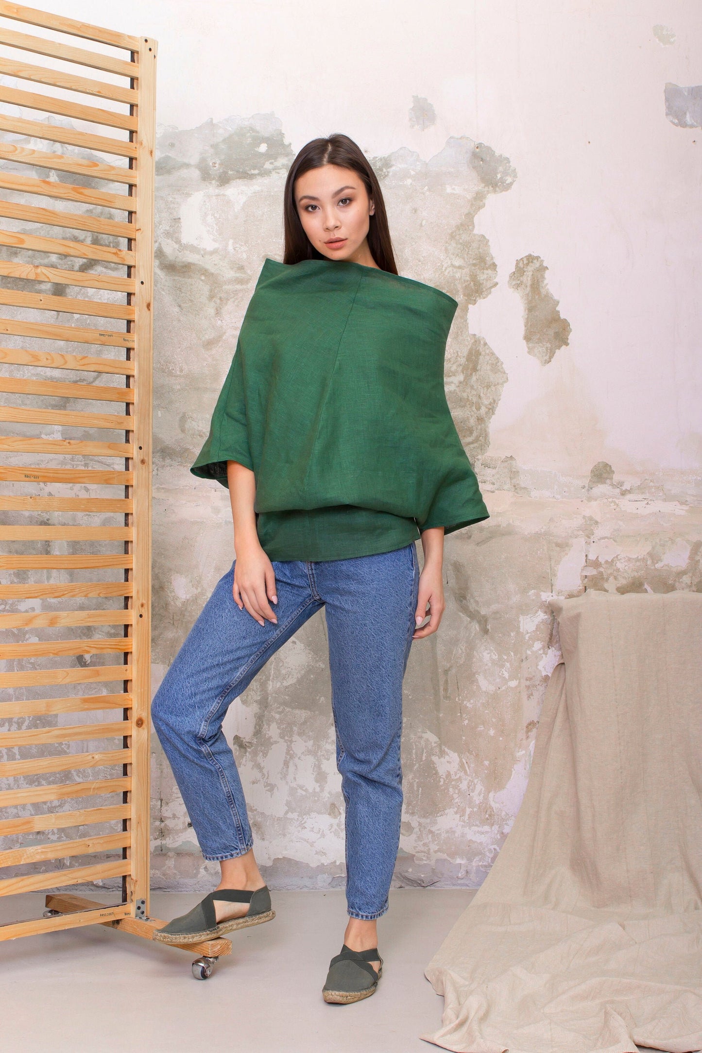 Linen tunic top