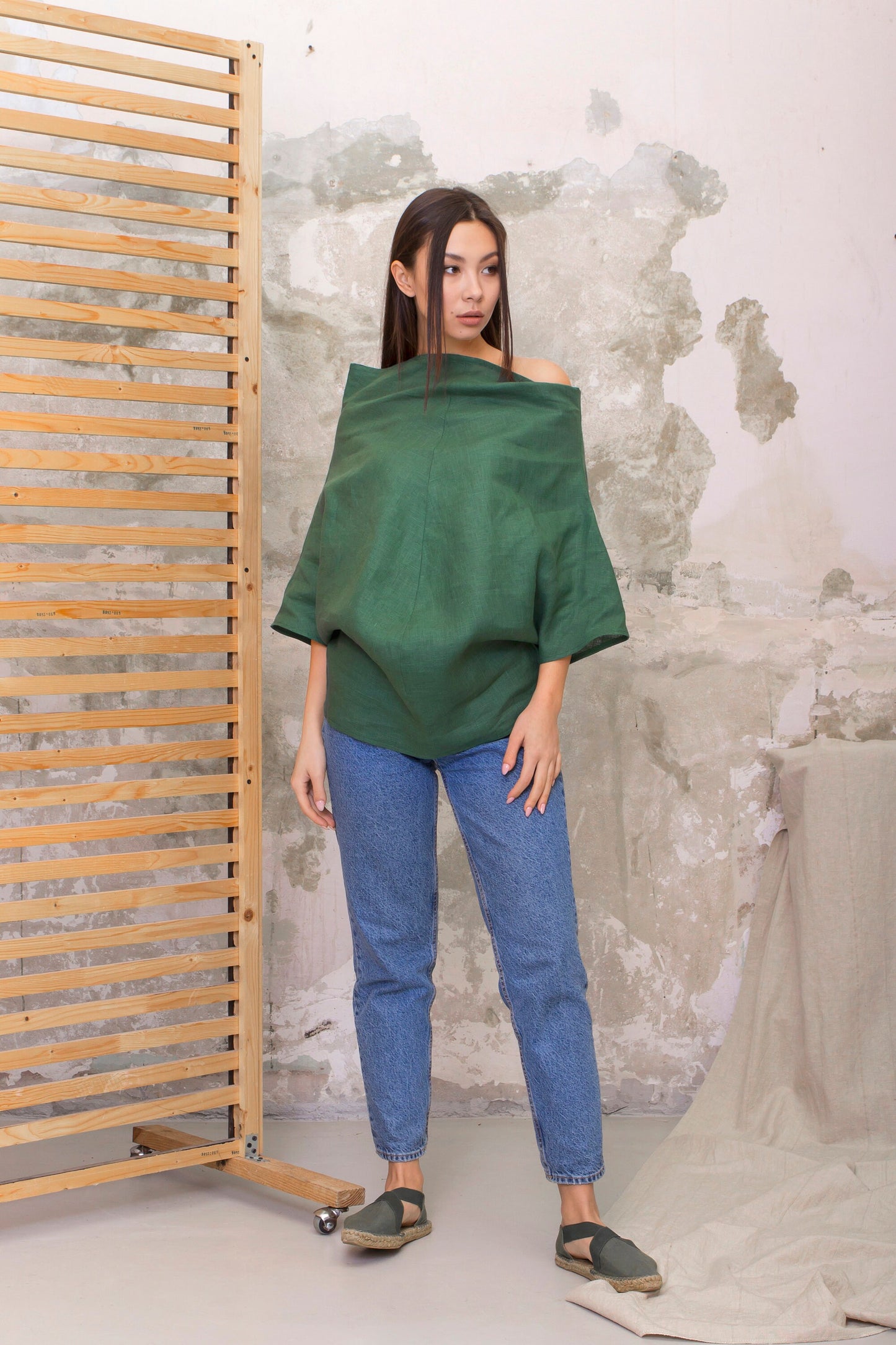 Linen tunic top