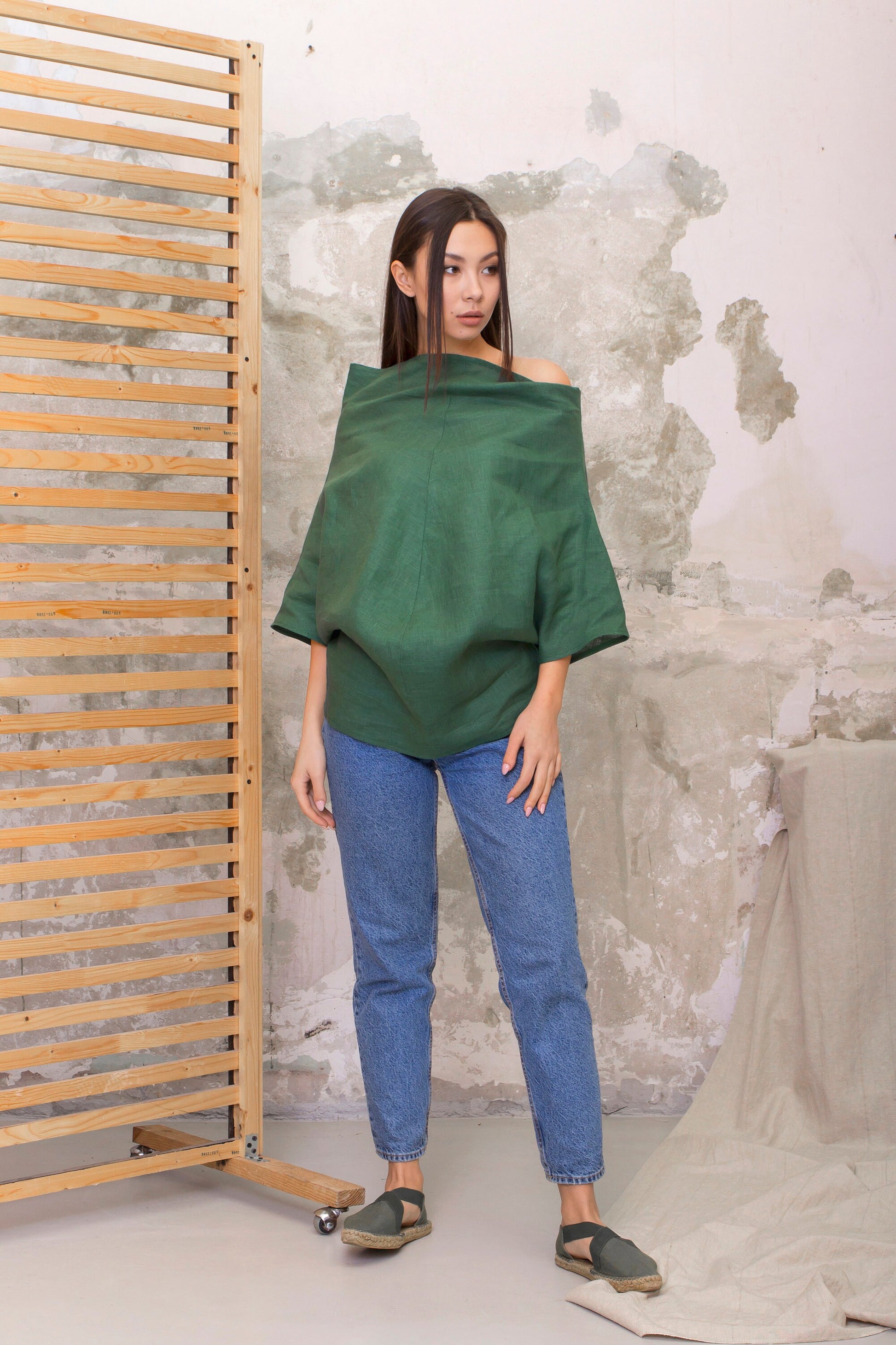 Linen tunic top