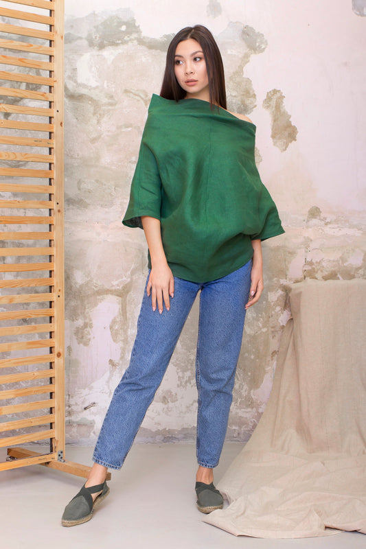 Linen tunic top