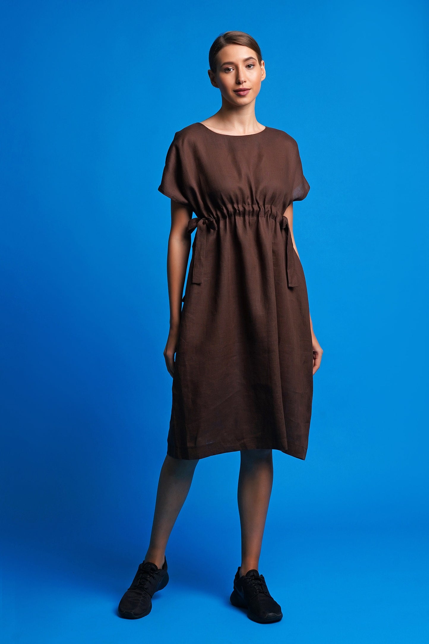 Simple shift linen dress