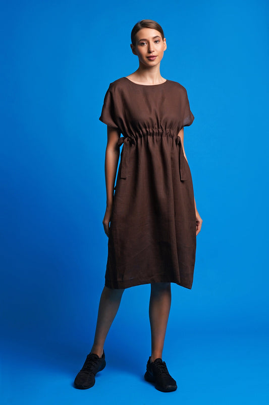 Simple shift linen dress