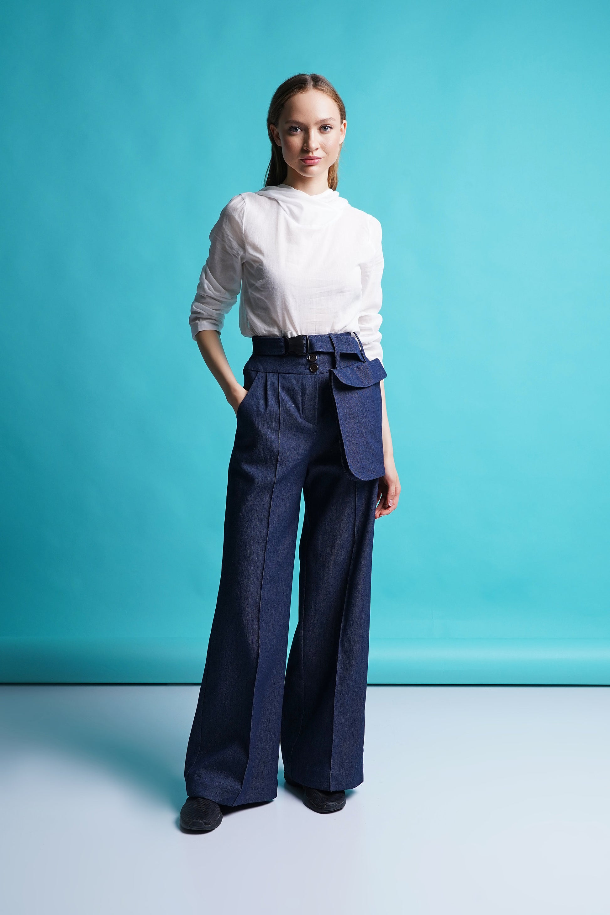 Wide leg palazzo jeans