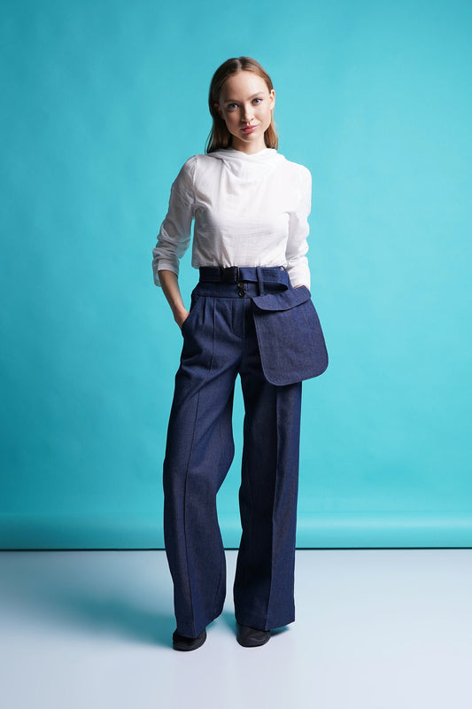 Wide leg palazzo jeans
