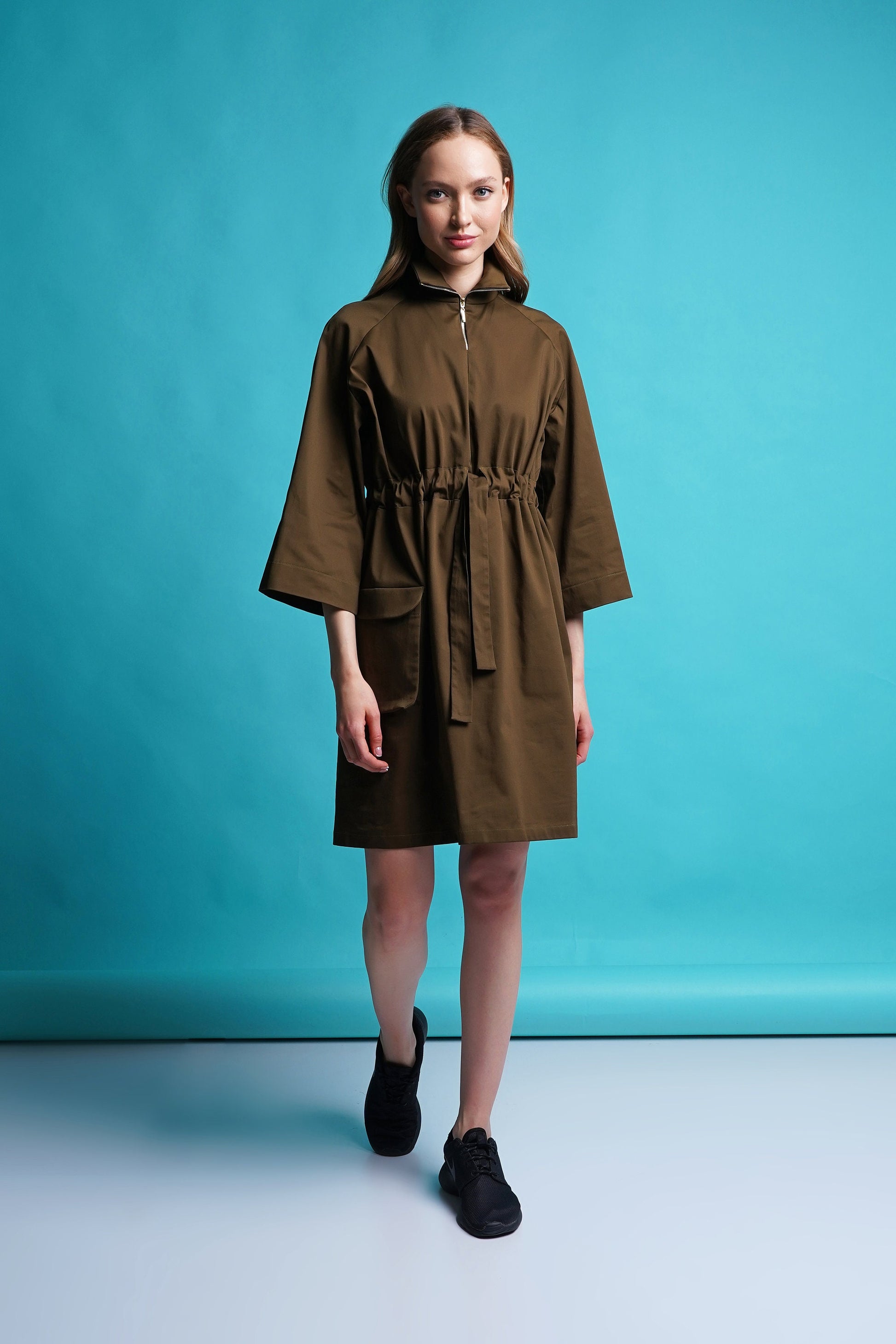 Khaki utility dress