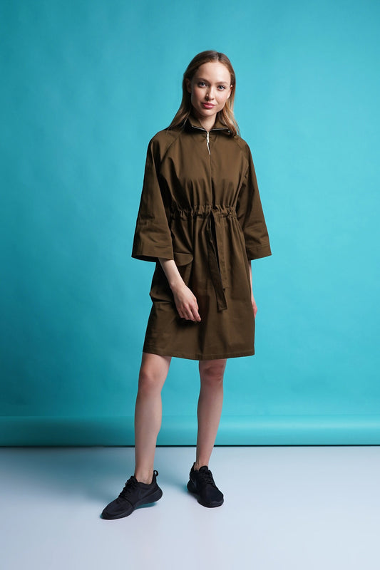 Khaki utility dress